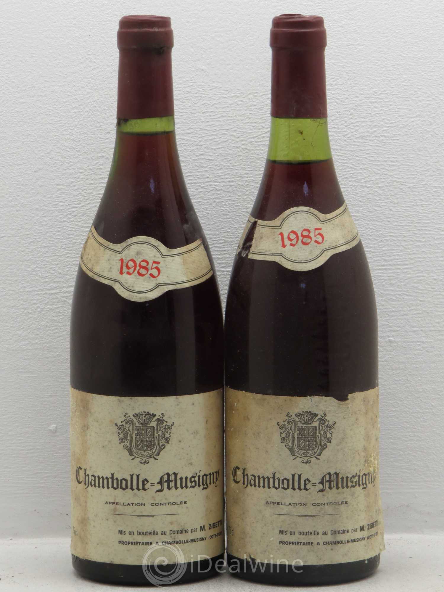 Chambolle-Musigny Zibetti 1985 - Lot de 2 bouteilles - 0