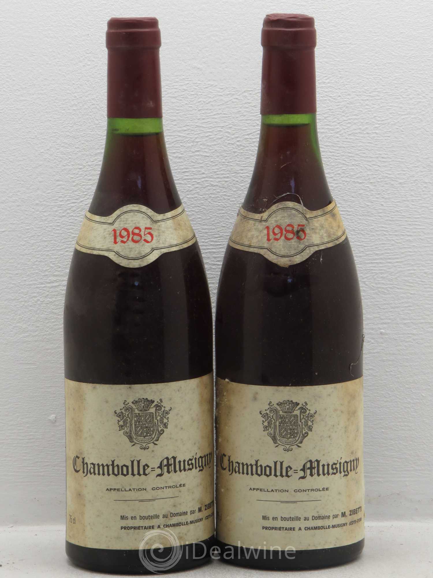 Chambolle-Musigny Zibetti 1985 - Lot de 2 bouteilles - 0