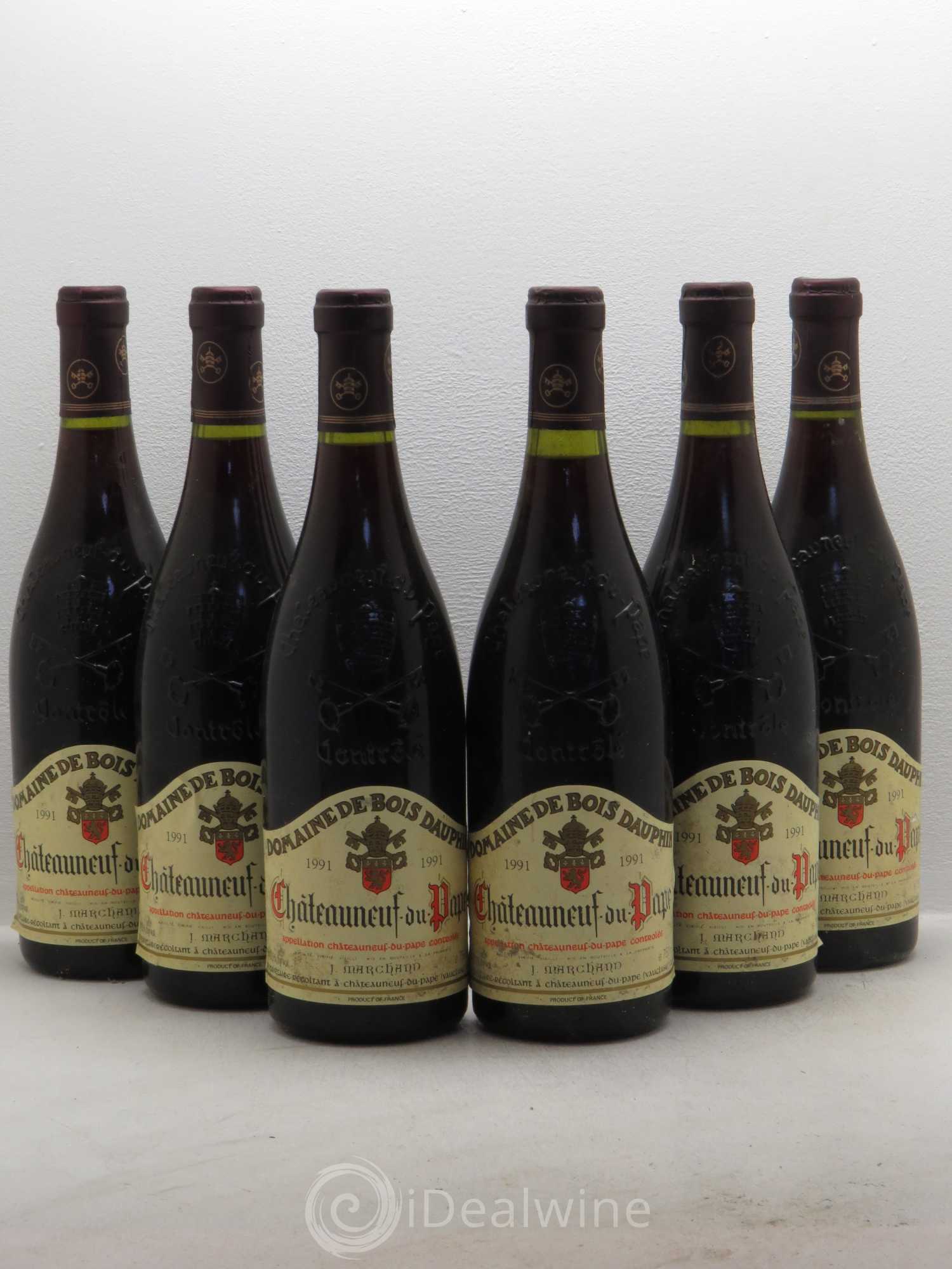 Châteauneuf-du-Pape Domaine Bois Dauphin 1991 - Posten von 6 Flaschen - 0