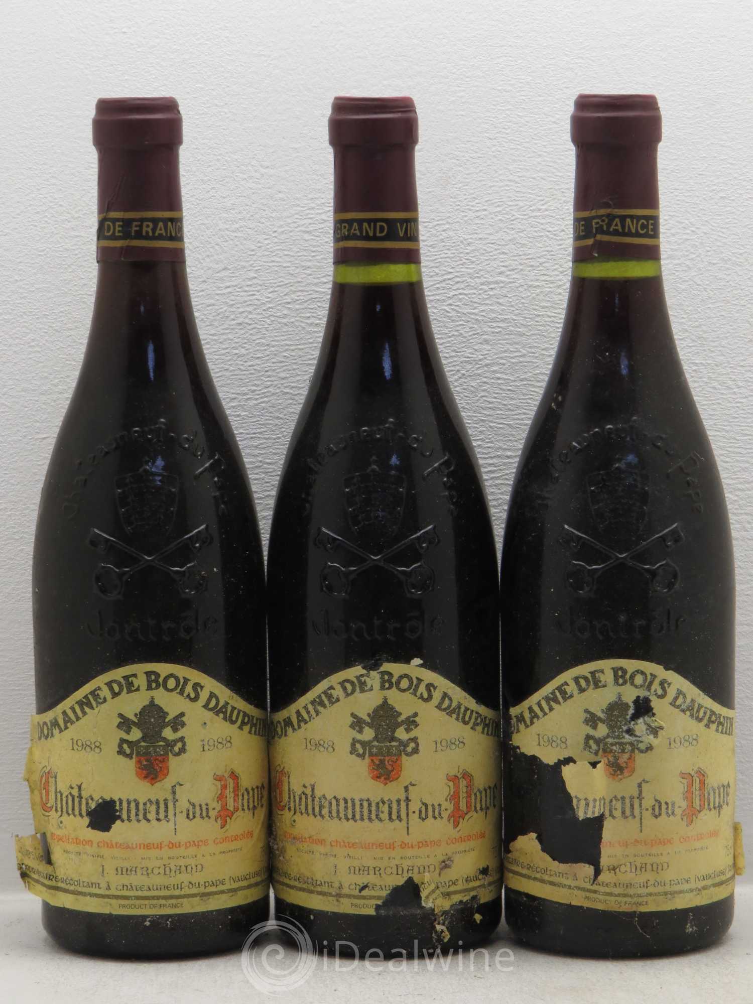 Châteauneuf-du-Pape Domaine Bois Dauphin 1988 - Posten von 6 Flaschen - 2