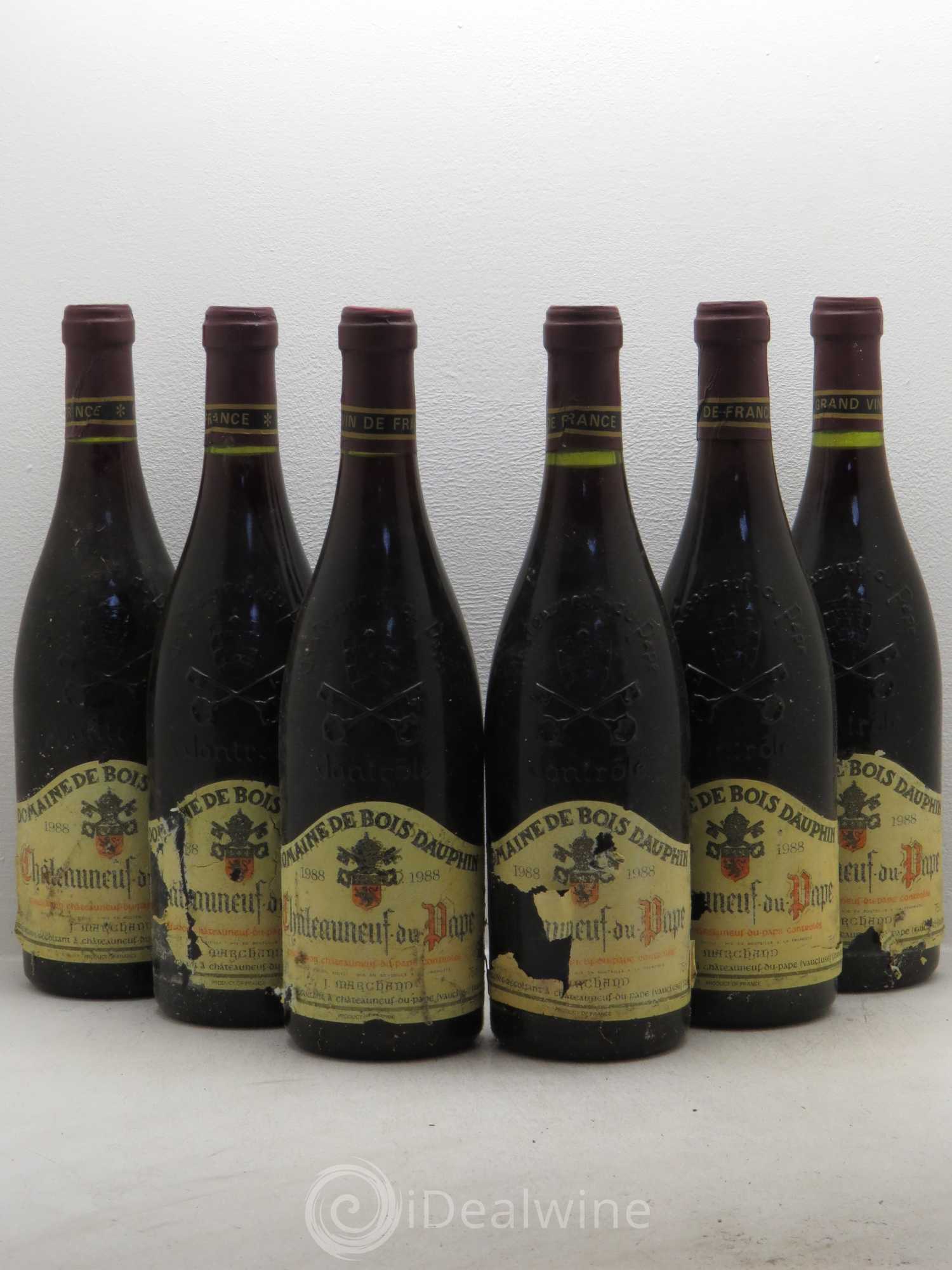 Châteauneuf-du-Pape Domaine Bois Dauphin 1988 - Posten von 6 Flaschen - 0