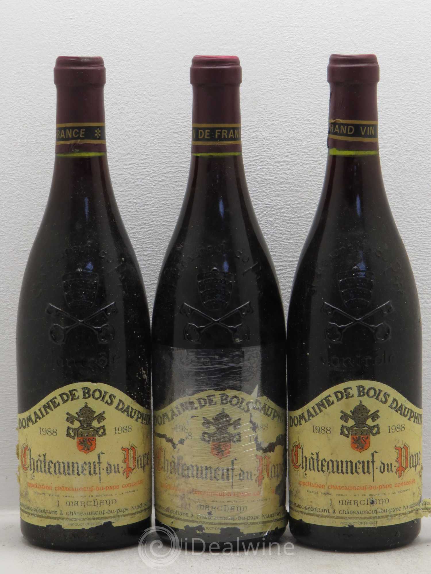 Châteauneuf-du-Pape Domaine Bois Dauphin 1988 - Posten von 3 Flaschen - 0