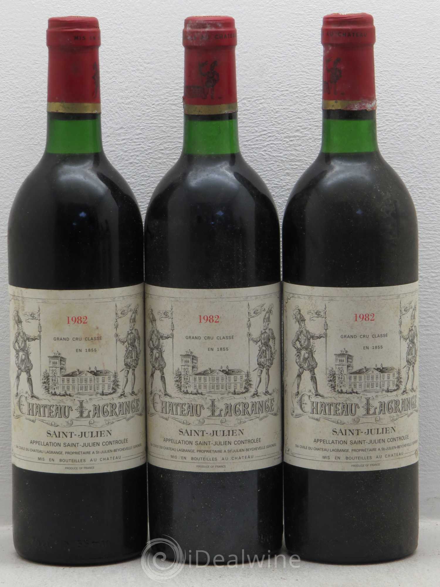 Château Lagrange 3ème Grand Cru Classé 1982 - Lot de 5 bouteilles - 1
