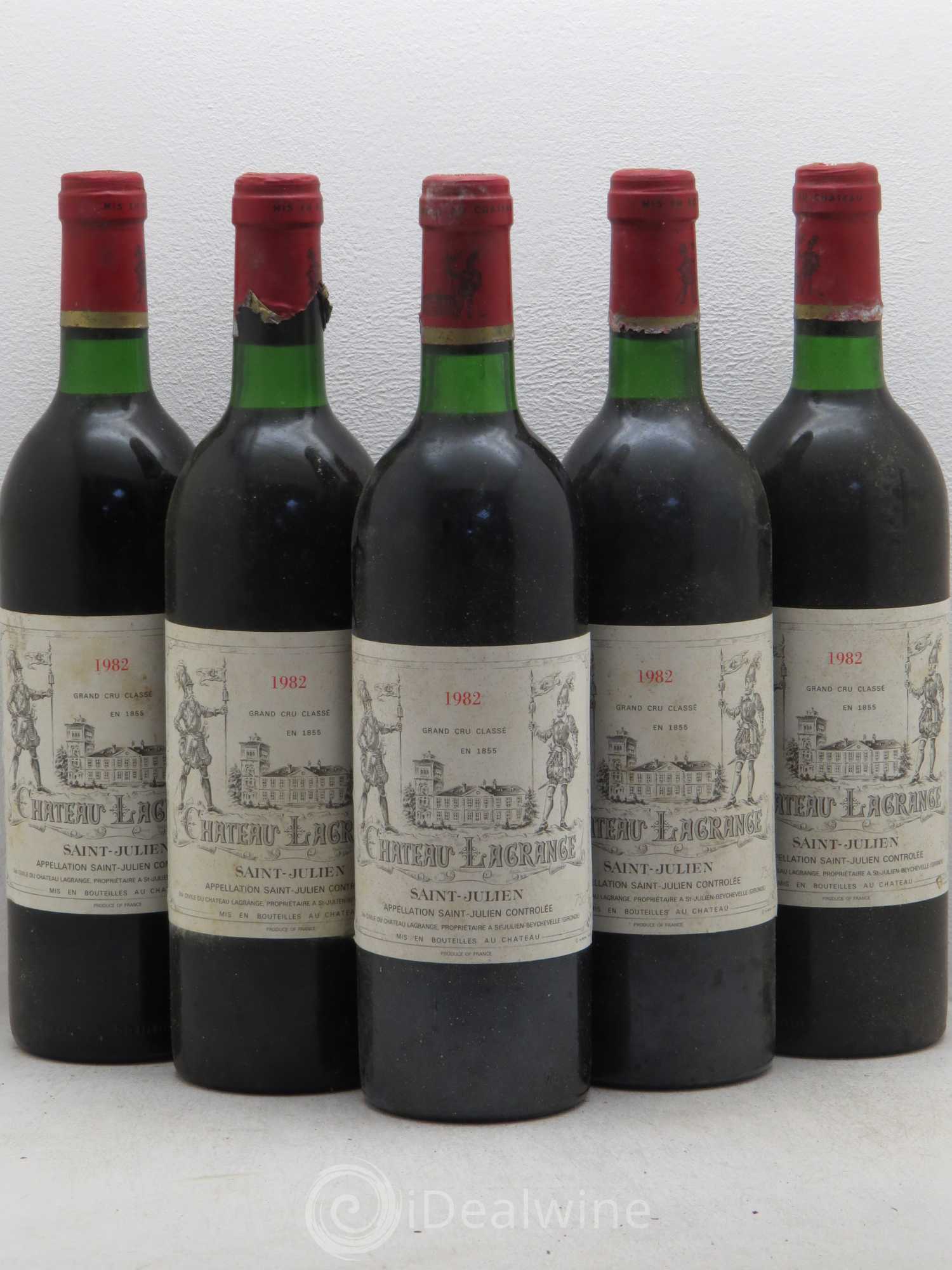 Château Lagrange 3ème Grand Cru Classé 1982 - Lot de 5 bouteilles - 0
