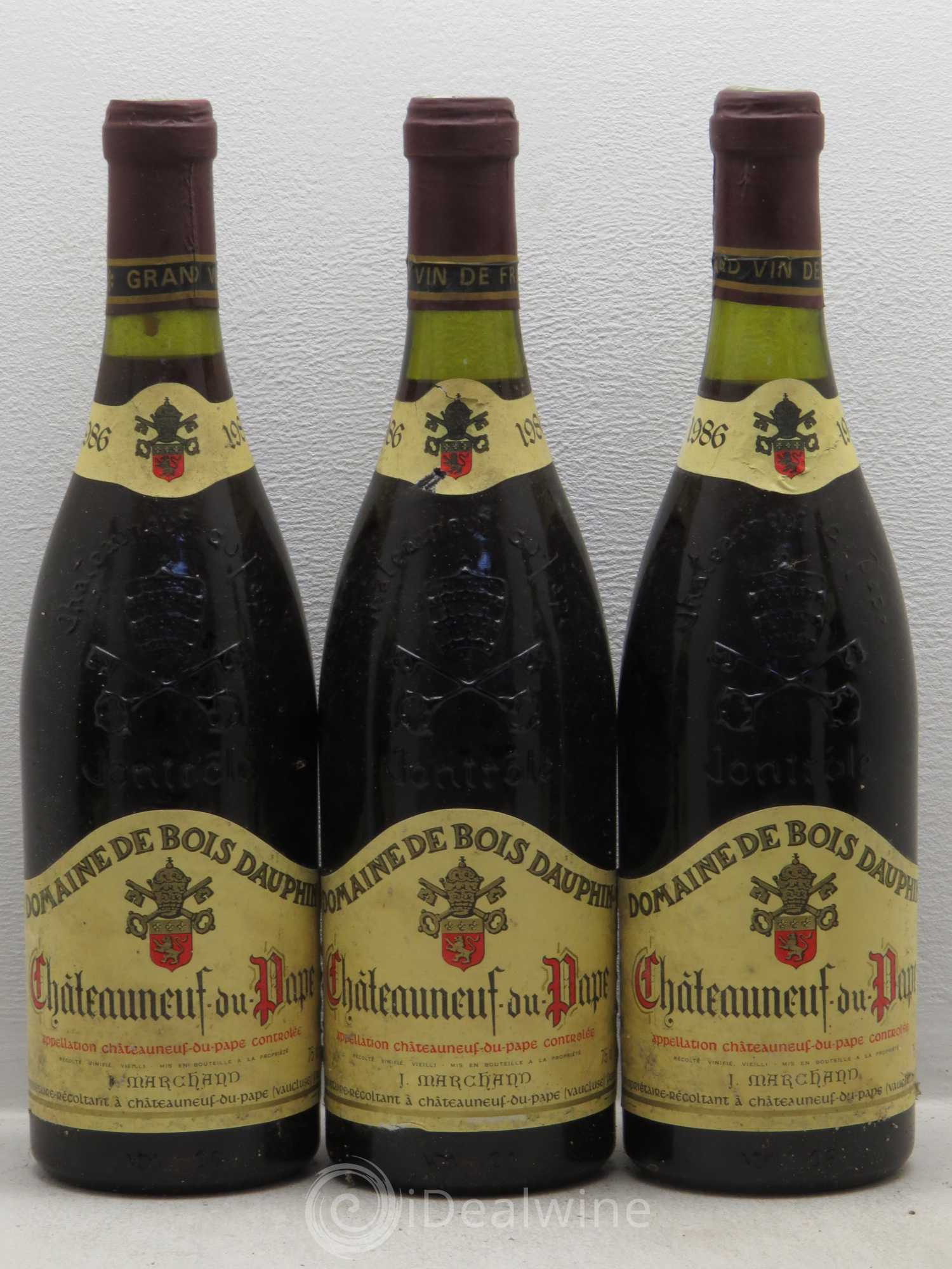 Châteauneuf-du-Pape Domaine Bois Dauphin 1986 - Posten von 5 Flaschen - 1