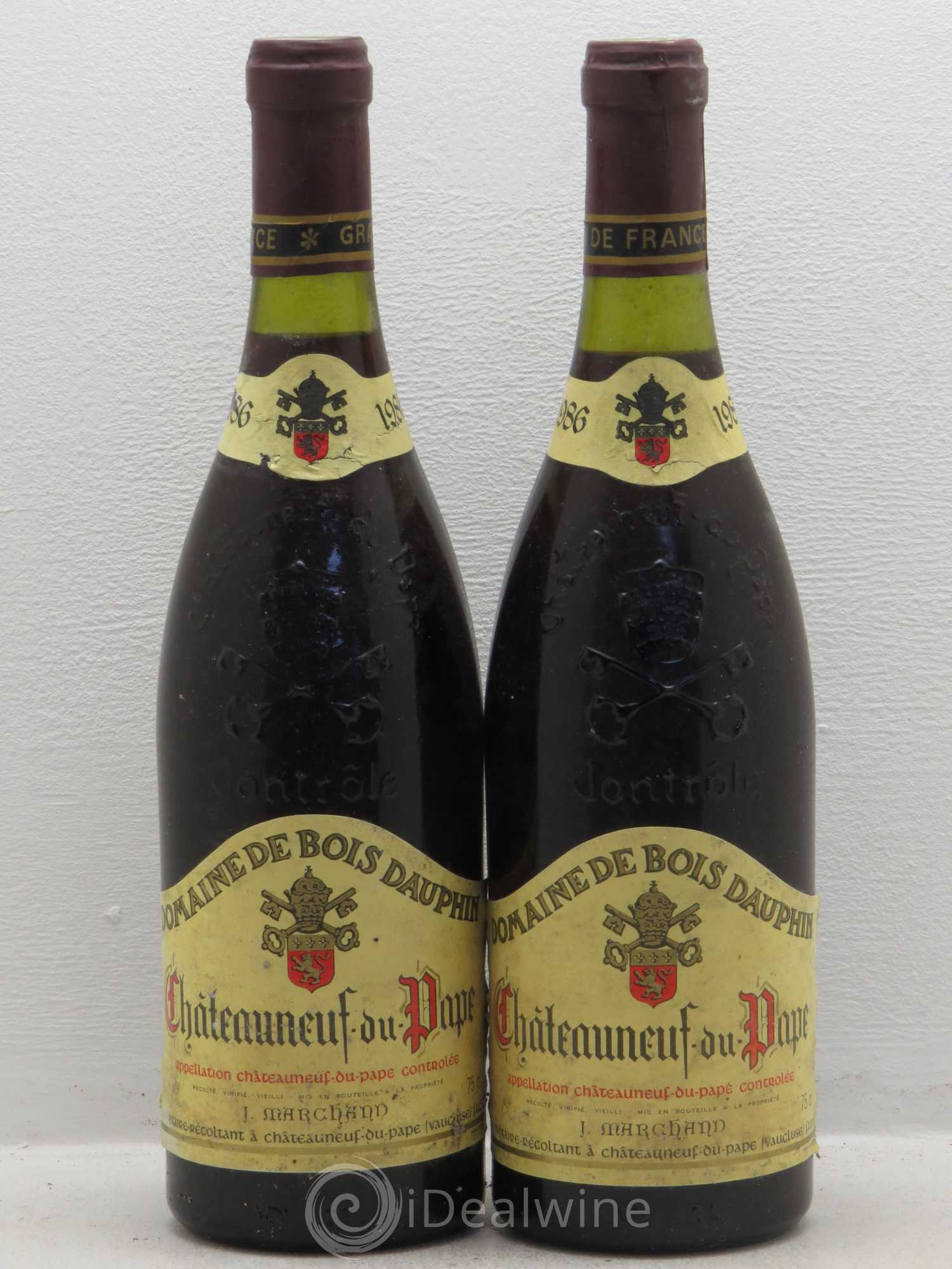Châteauneuf-du-Pape Domaine Bois Dauphin 1986 - Posten von 5 Flaschen - 2