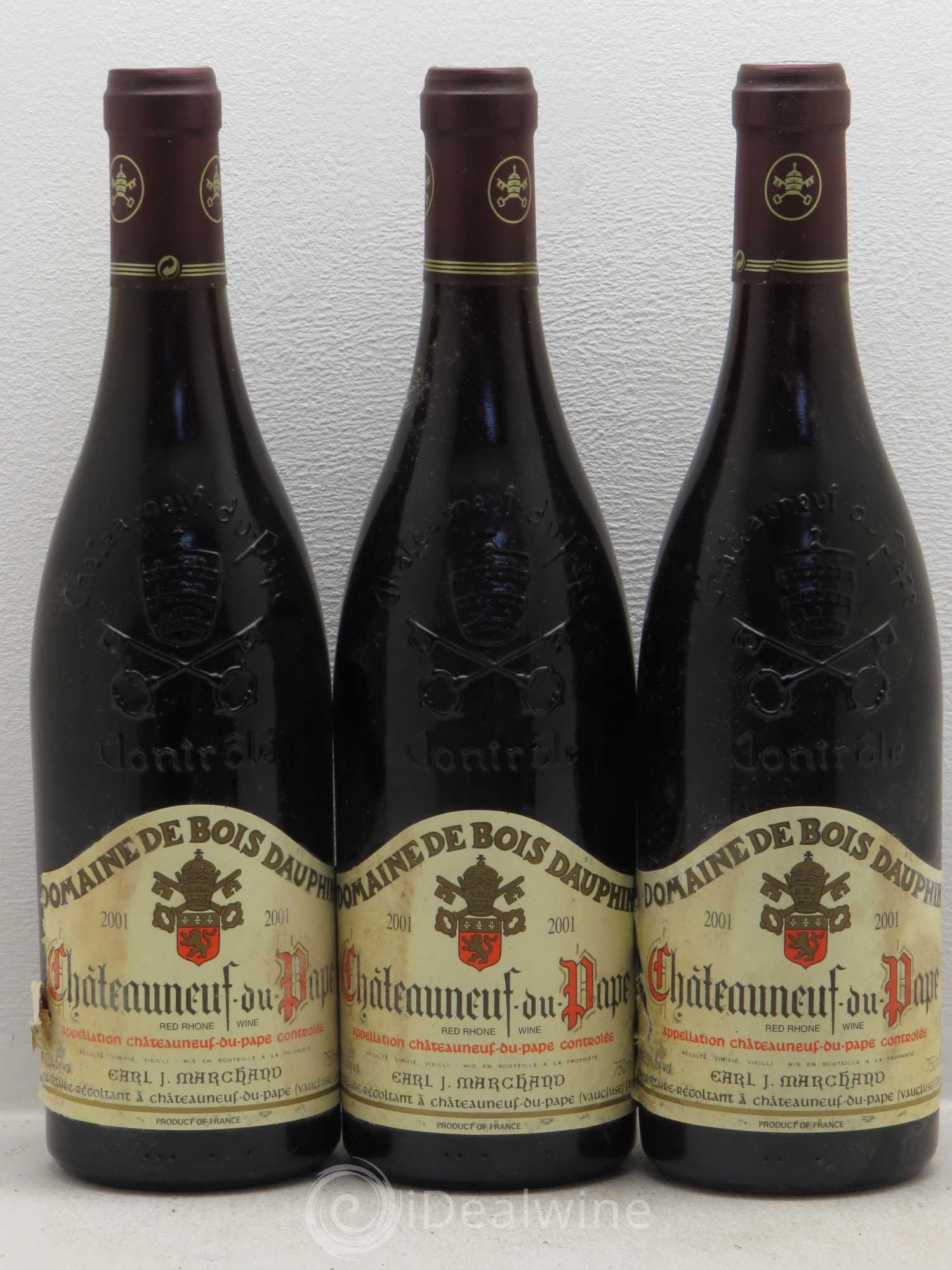 Châteauneuf-du-Pape Domaine Bois Dauphin 2001 - Posten von 6 Flaschen - 1