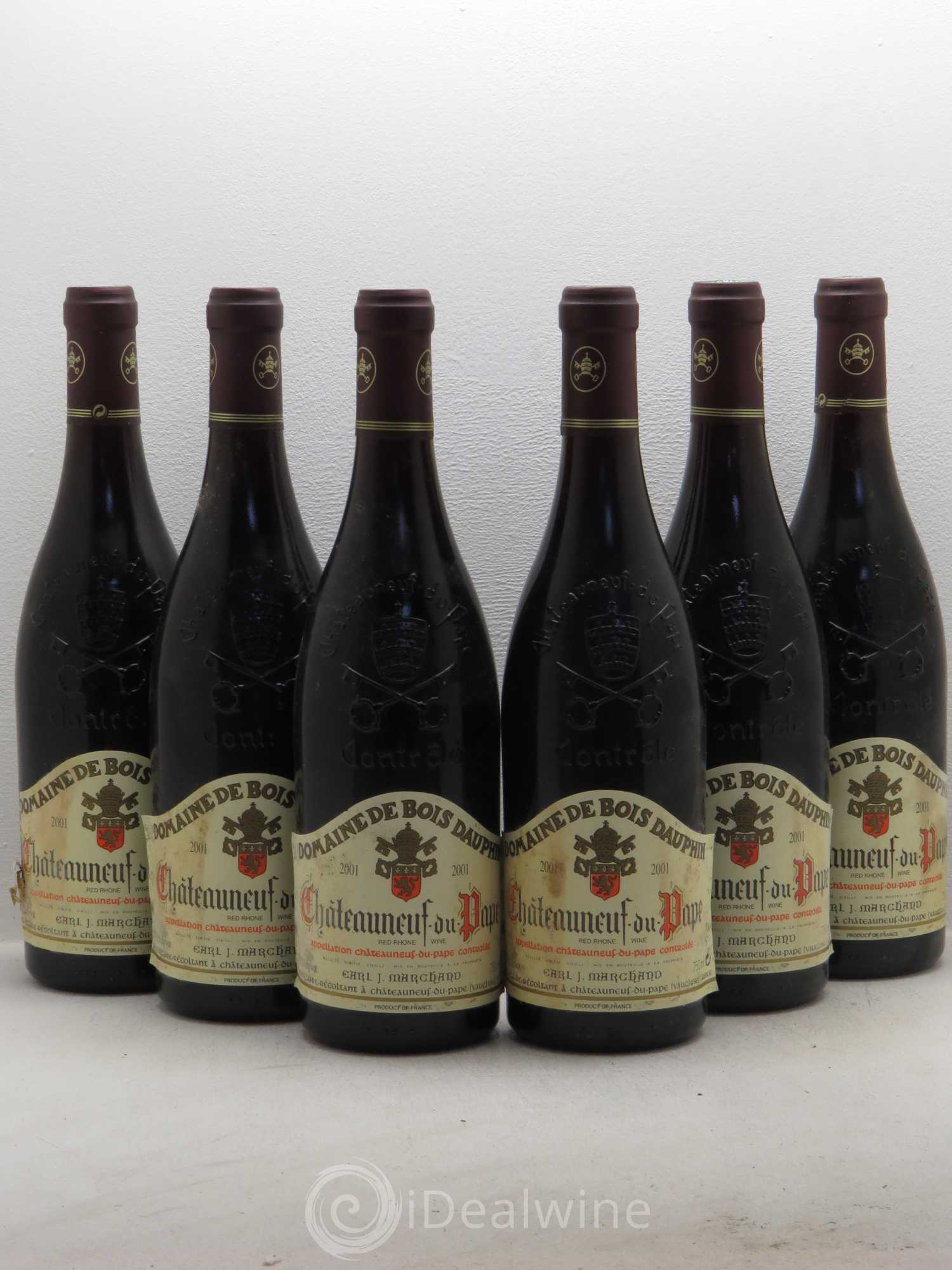 Châteauneuf-du-Pape Domaine Bois Dauphin 2001 - Posten von 6 Flaschen - 0
