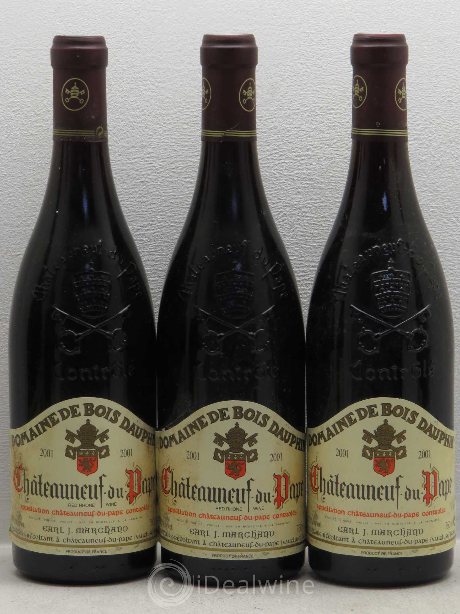 Châteauneuf-du-Pape Domaine Bois Dauphin 2001 - Posten von 6 Flaschen - 1