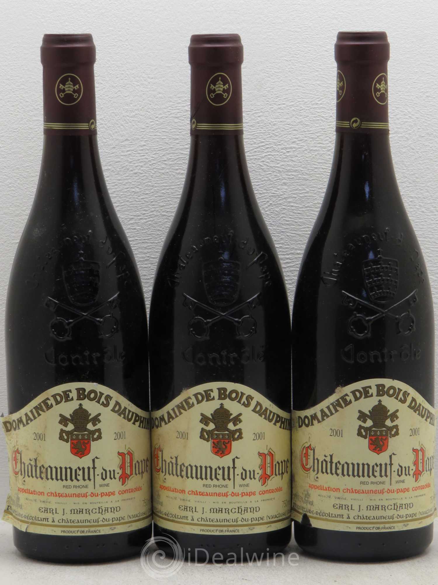 Châteauneuf-du-Pape Domaine Bois Dauphin 2001 - Posten von 6 Flaschen - 2