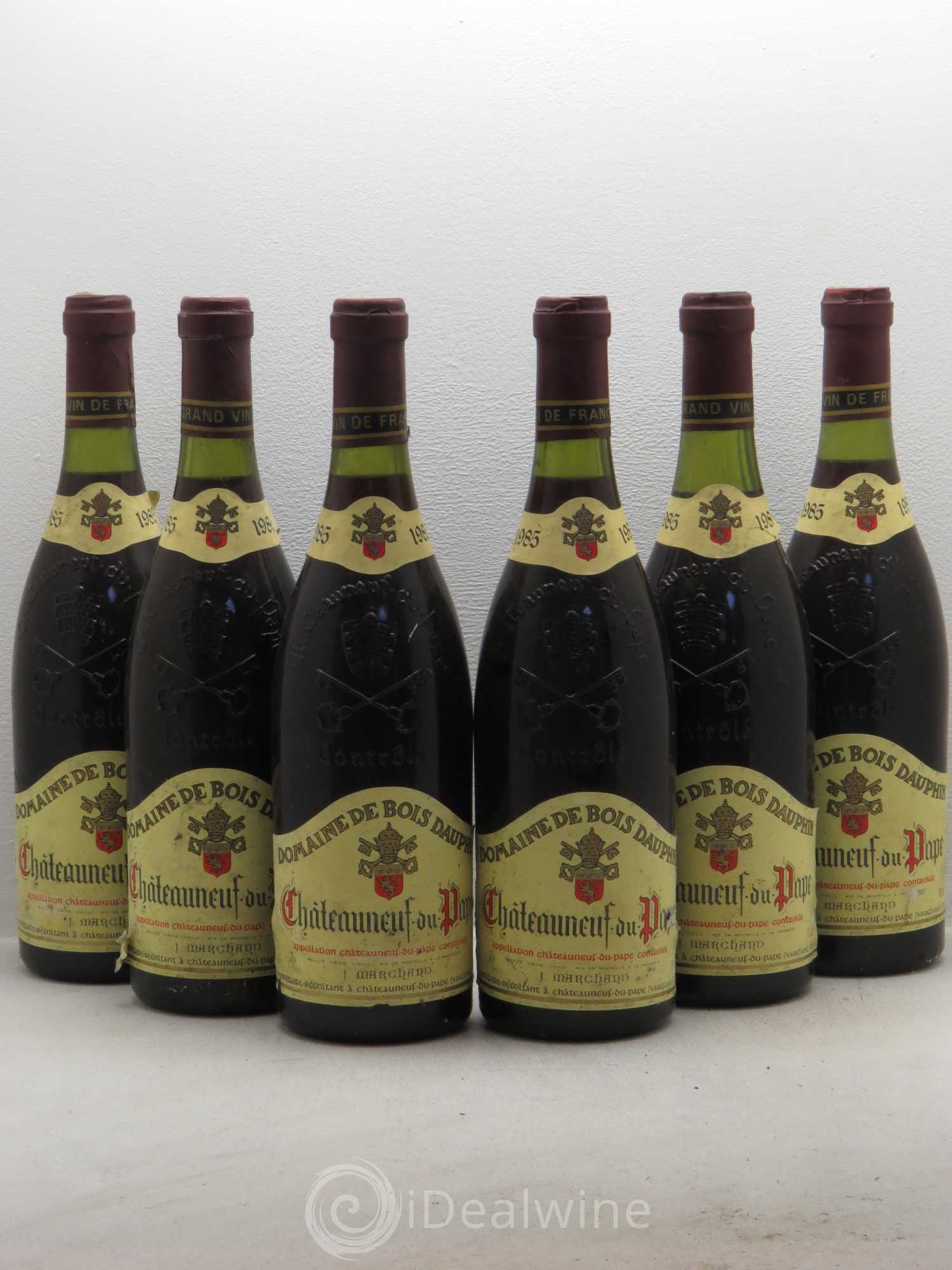 Châteauneuf-du-Pape Domaine Bois Dauphin 1985 - Posten von 6 Flaschen - 0