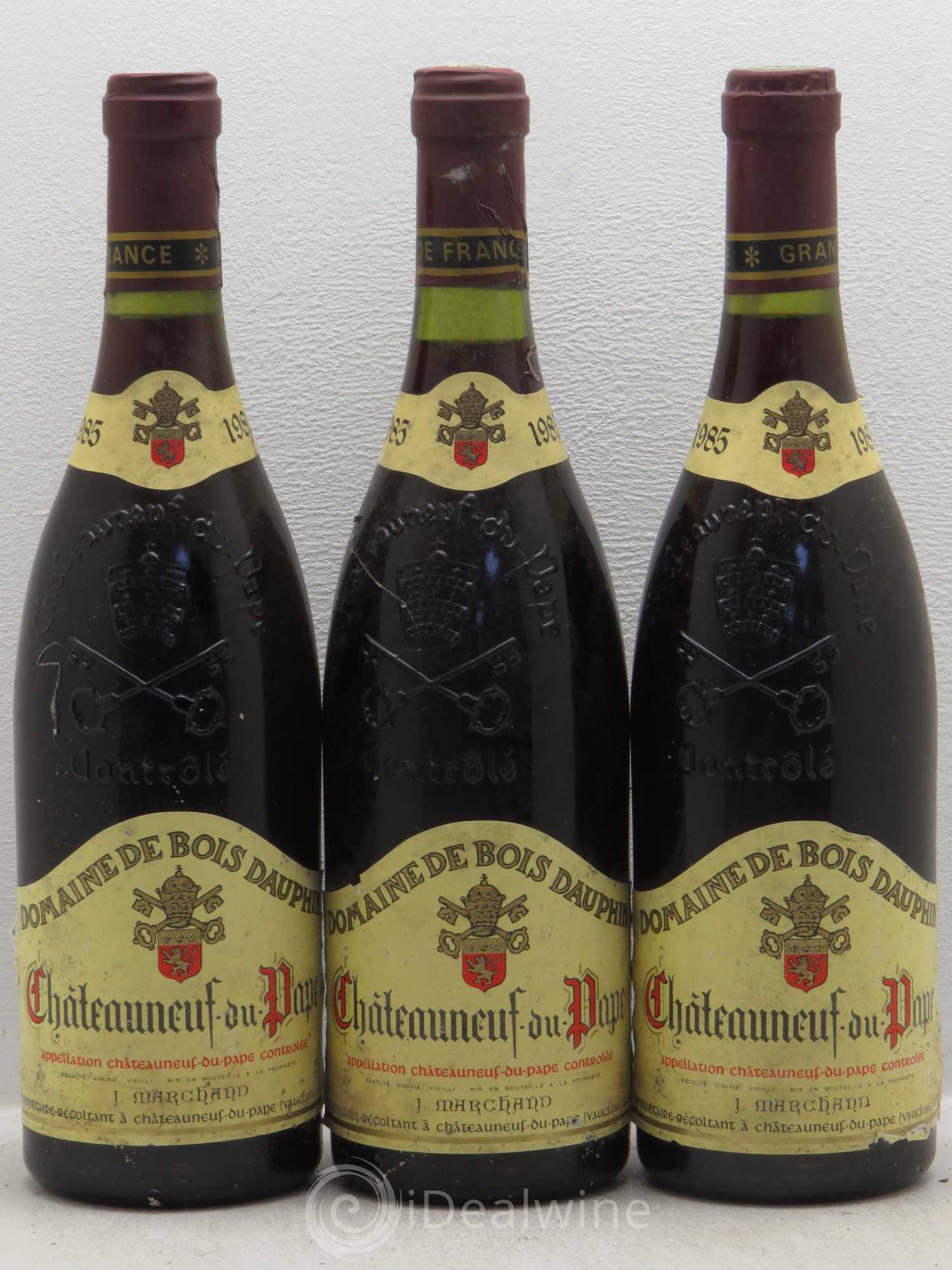 Châteauneuf-du-Pape Domaine Bois Dauphin 1985 - Posten von 3 Flaschen - 0