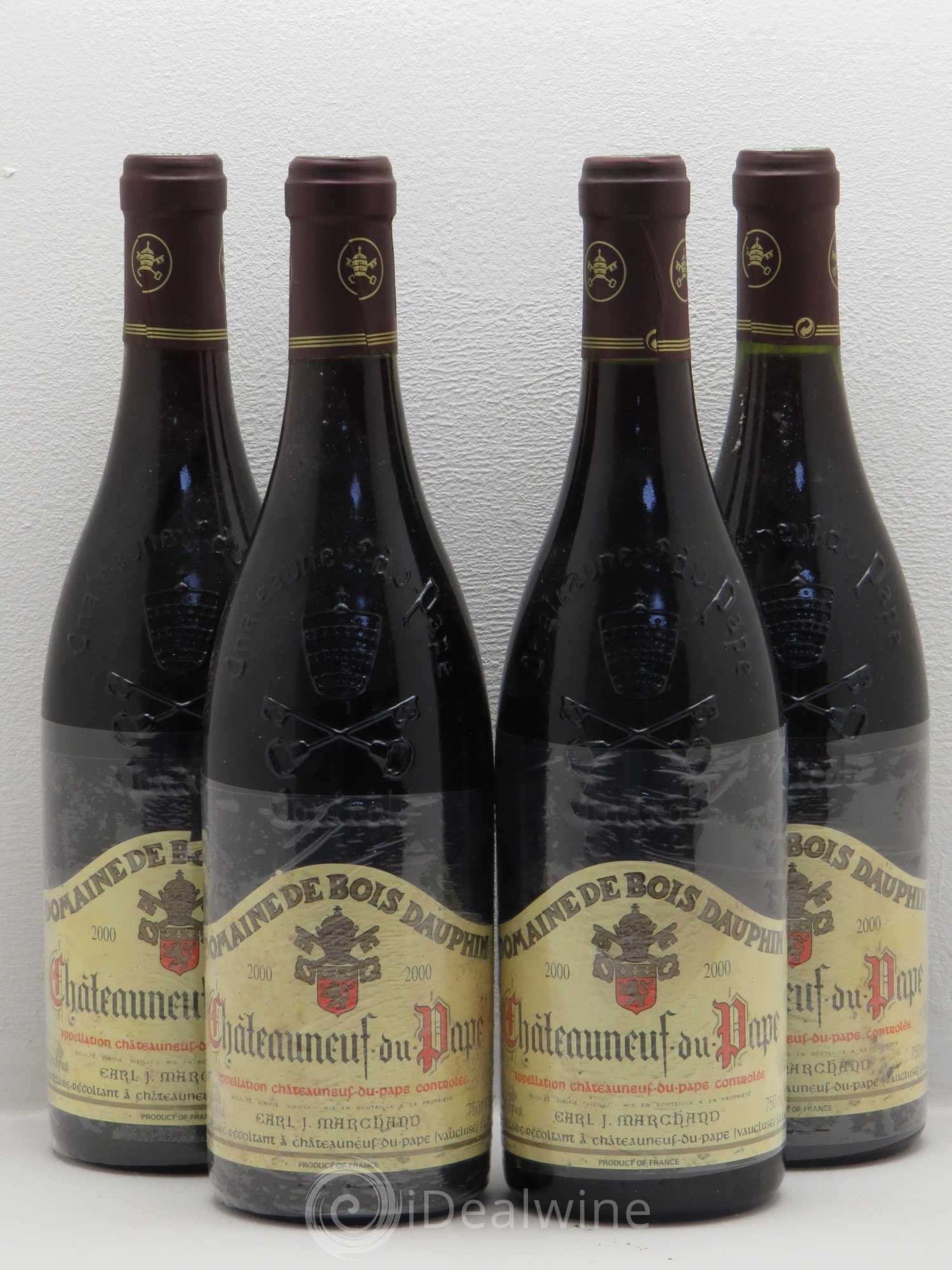 Châteauneuf-du-Pape Domaine Bois Dauphin 2000 - Posten von 4 Flaschen - 0