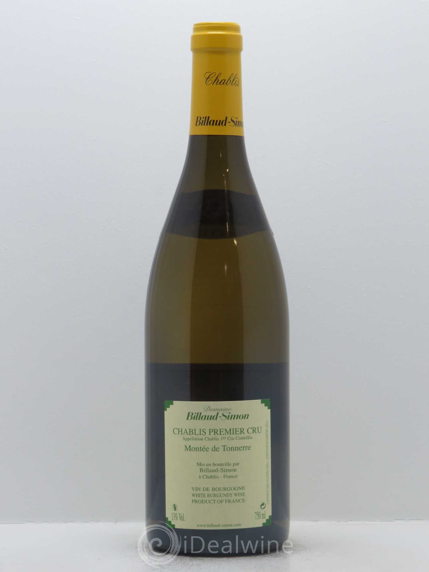 Chablis 1er Cru Montée de Tonnerre Billaud-Simon (Domaine) 2015 - Lot de 1 bouteille - 1