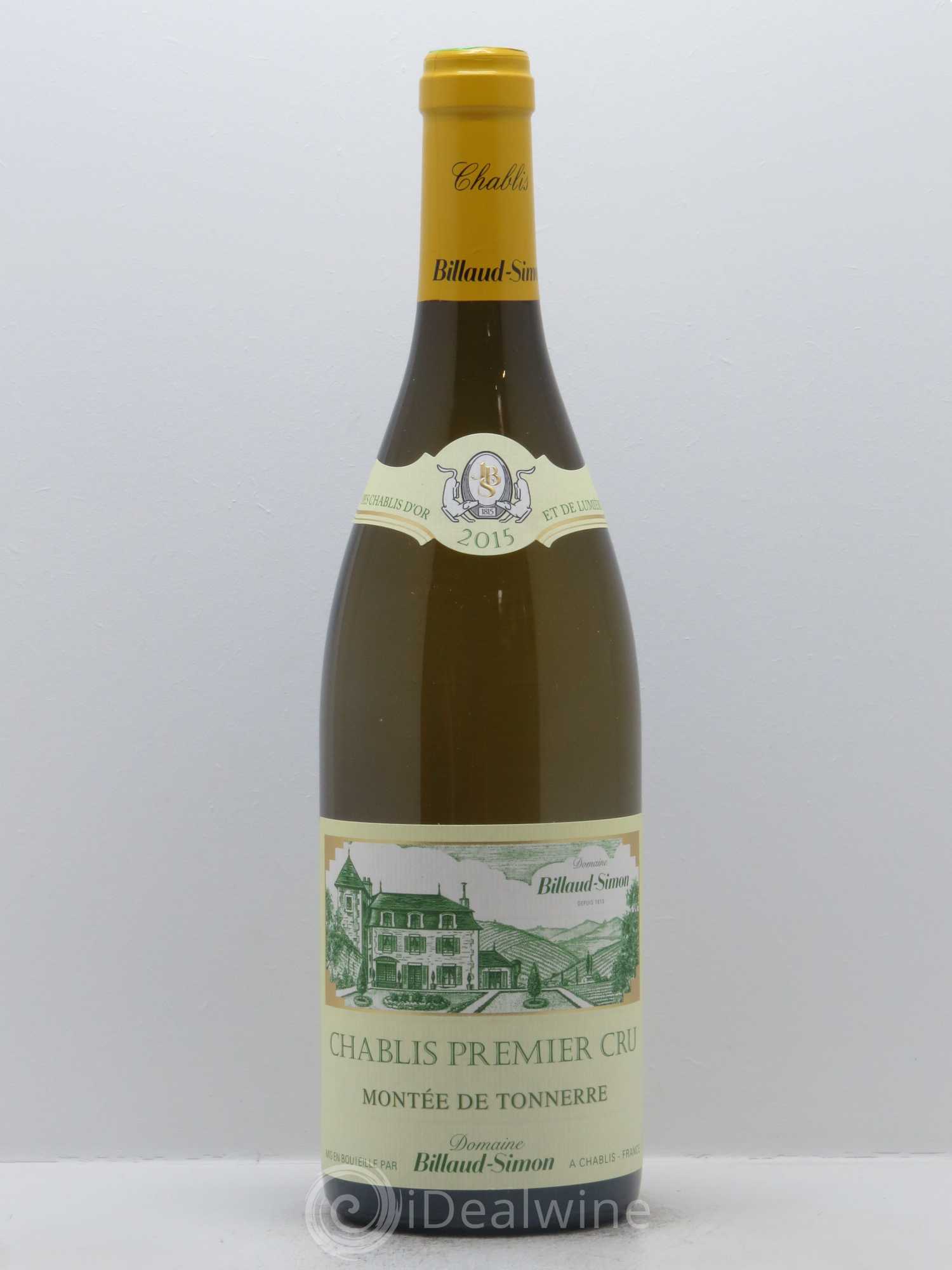Chablis 1er Cru Montée de Tonnerre Billaud-Simon (Domaine) 2015 - Lot de 1 bouteille - 0