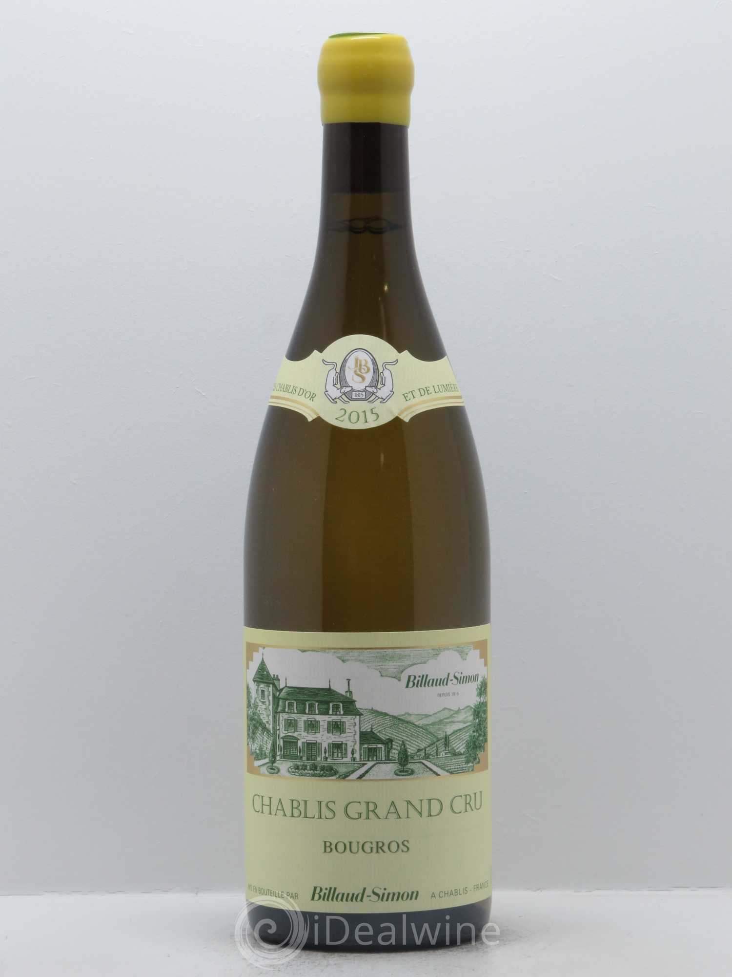Chablis Grand Cru Bougros Billaud-Simon (Domaine) 2015 - Lot de 1 bouteille - 0