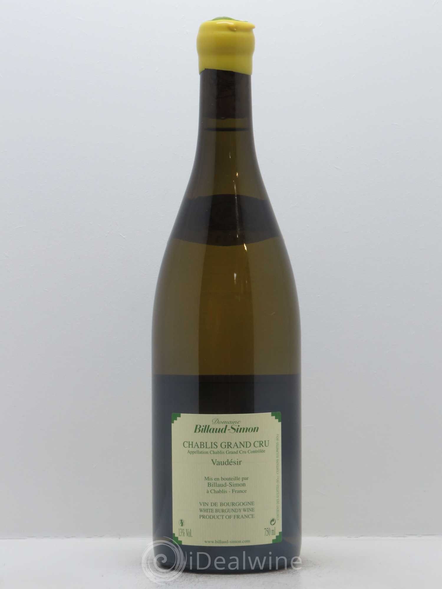 Chablis Grand Cru Vaudésir Billaud-Simon (Domaine) 2015 - Lot de 1 bouteille - 1