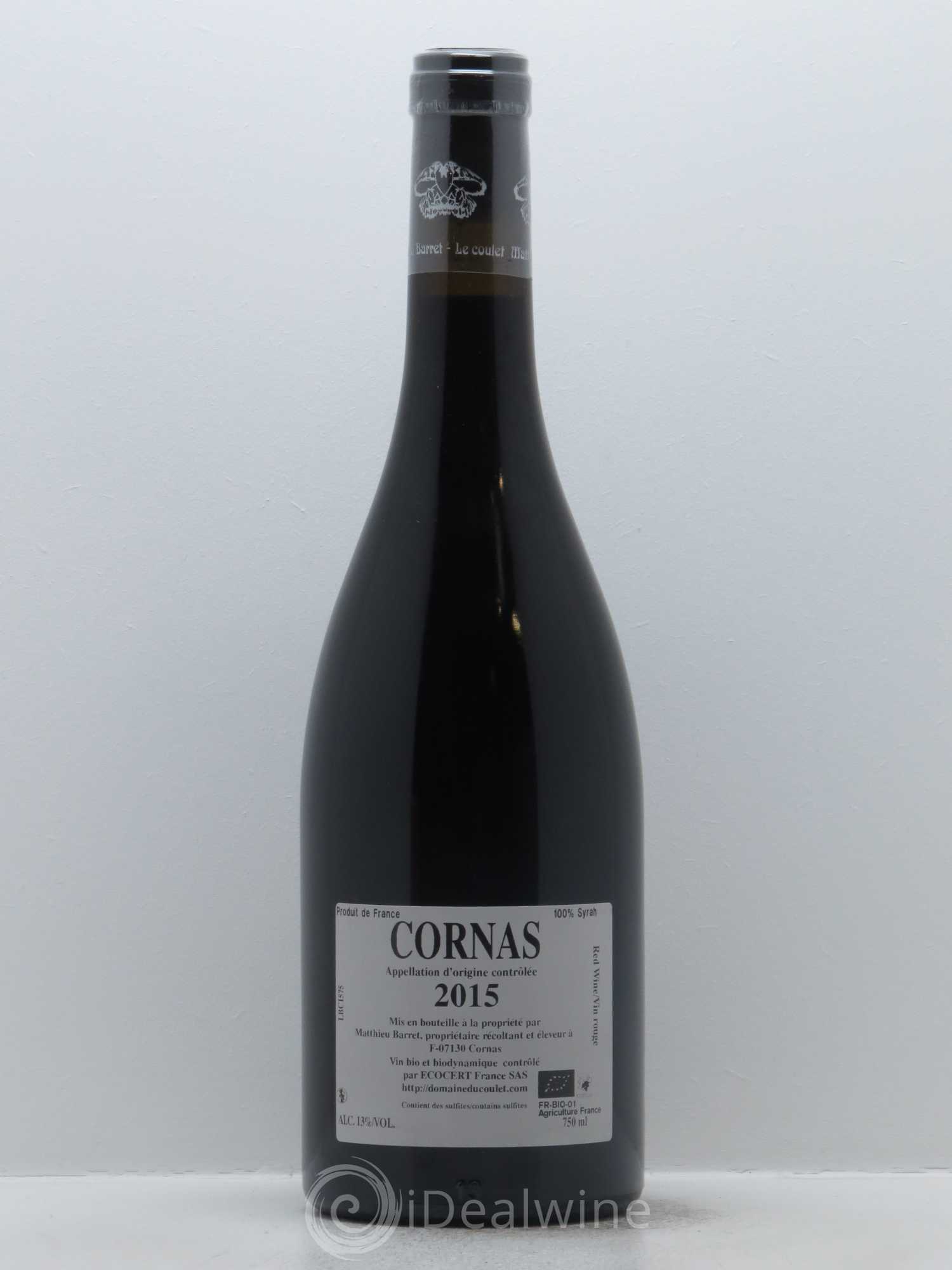 Cornas Brise Cailloux Coulet (Domaine du) - Matthieu Barret 2015 - Lot de 1 bouteille - 1
