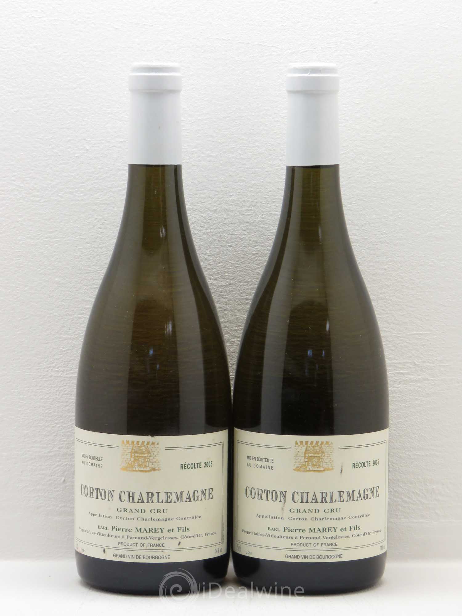 Corton-Charlemagne Grand Cru Pierre Marey 2005 - Lot de 2 bouteilles - 0