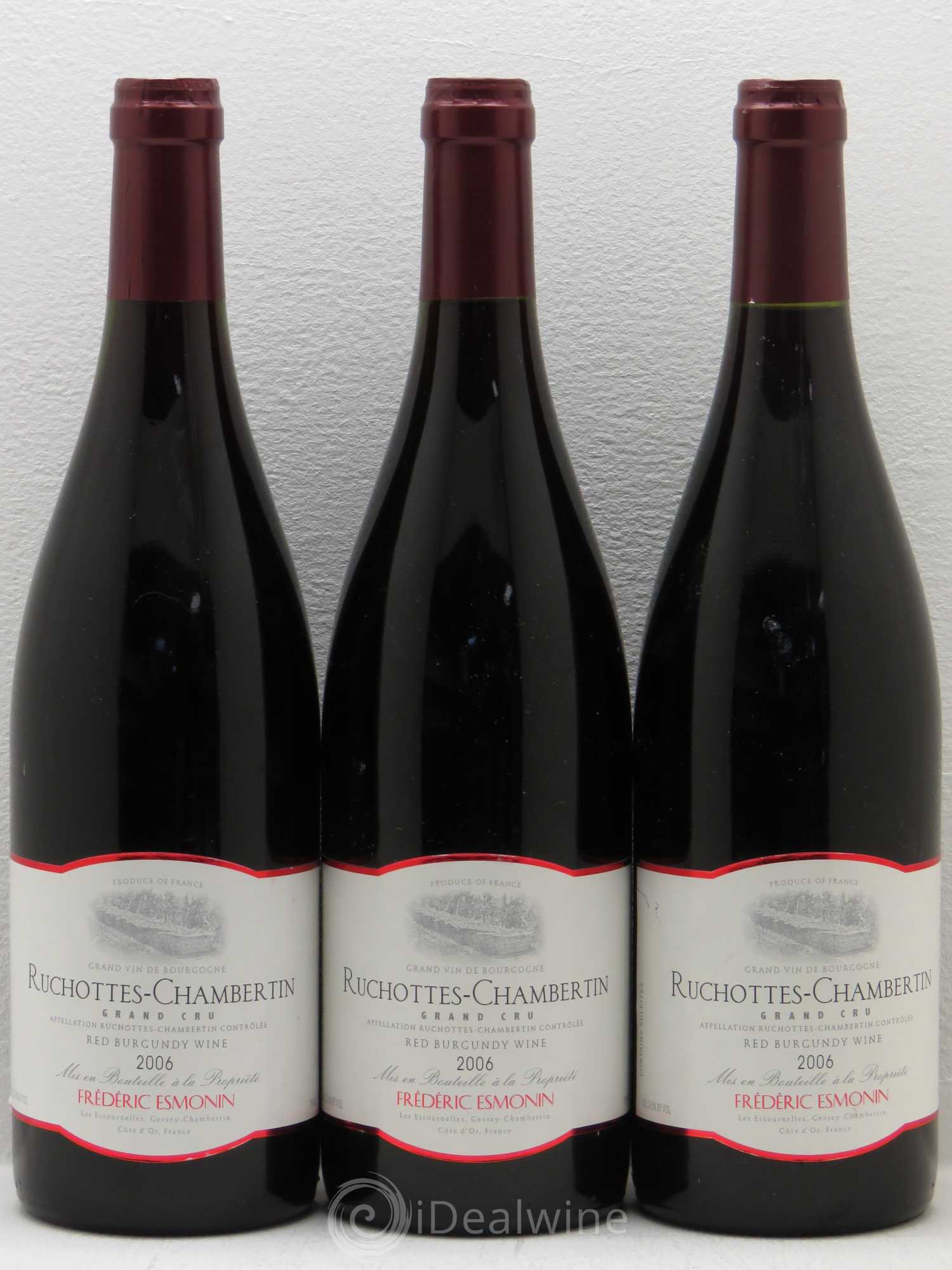 Ruchottes-Chambertin Grand Cru Frederic Esmonin 2006 - Lot de 3 bouteilles - 0