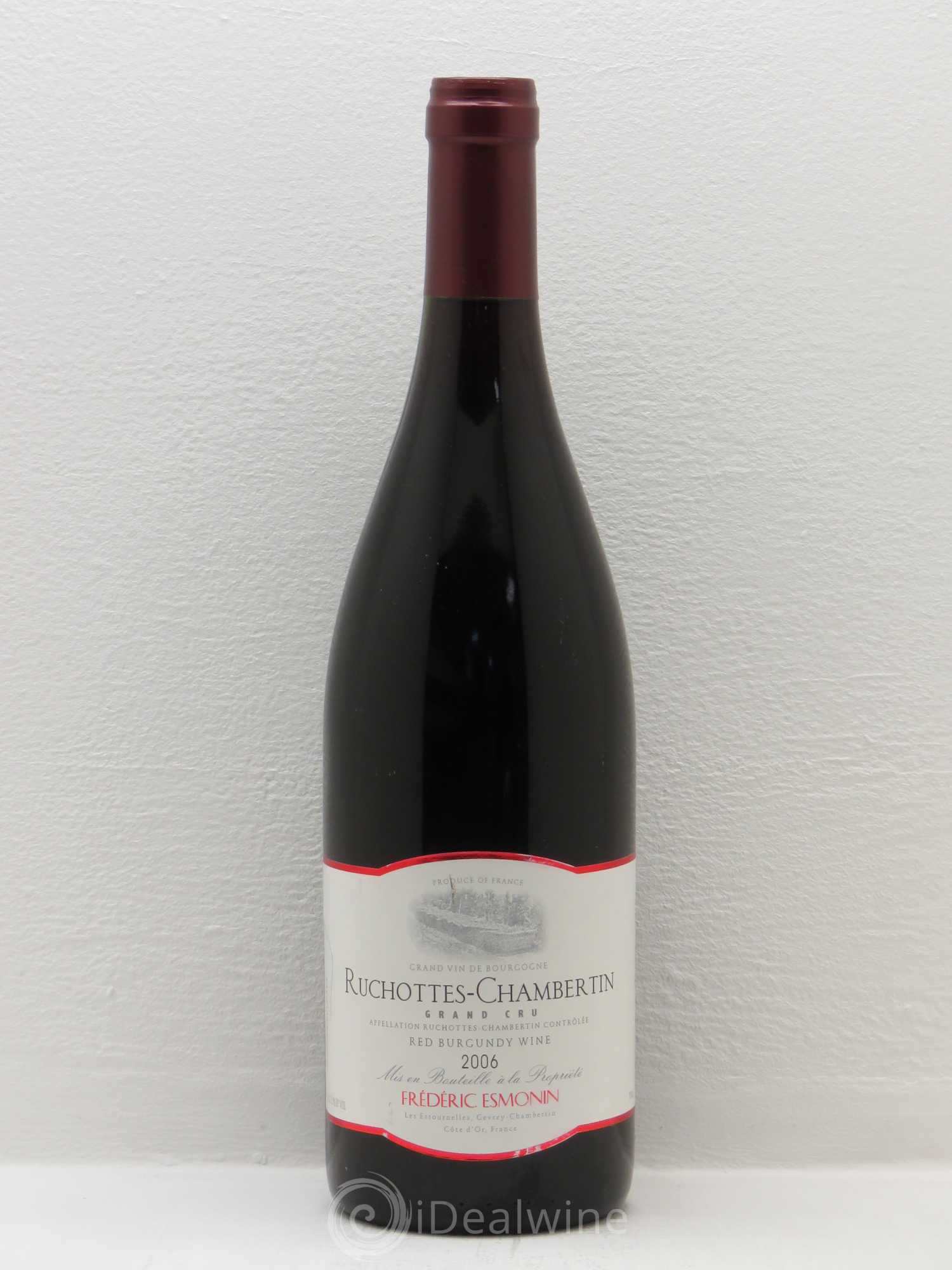 Ruchottes-Chambertin Grand Cru Frederic Esmonin 2006 - Lot de 1 bouteille - 0