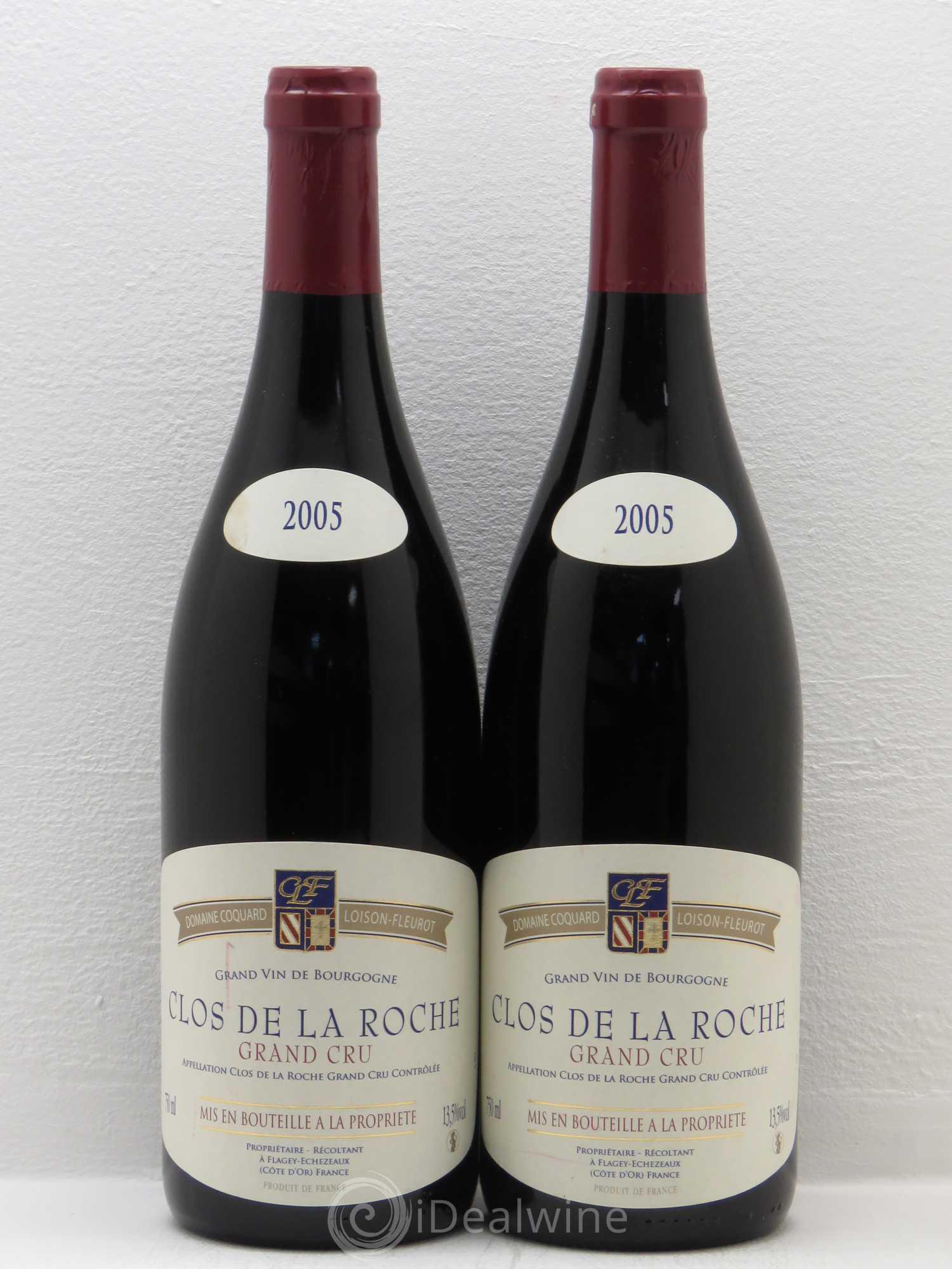 Clos de la Roche Grand Cru Coquard Loison Fleurot 2005 - Lot de 2 bouteilles - 0