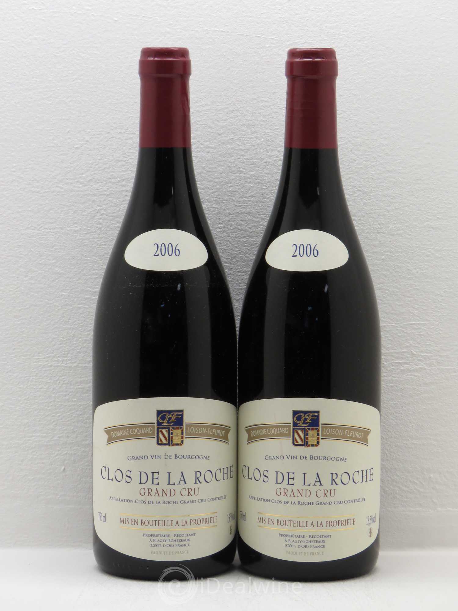 Clos de la Roche Grand Cru Coquard Loison Fleurot 2006 - Lot de 2 bouteilles - 0
