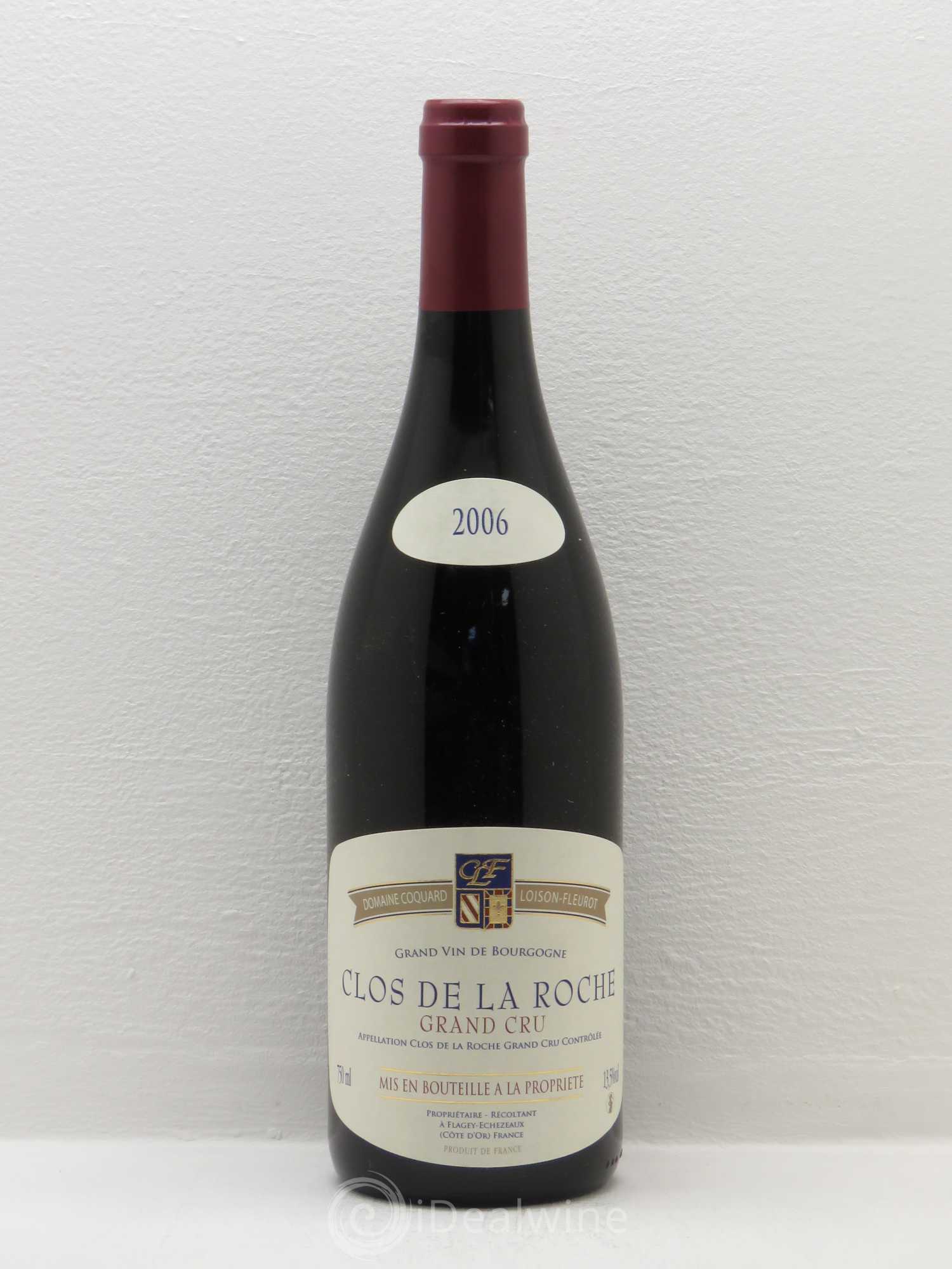 Clos de la Roche Grand Cru Coquard Loison Fleurot 2006 - Lot de 1 bouteille - 0