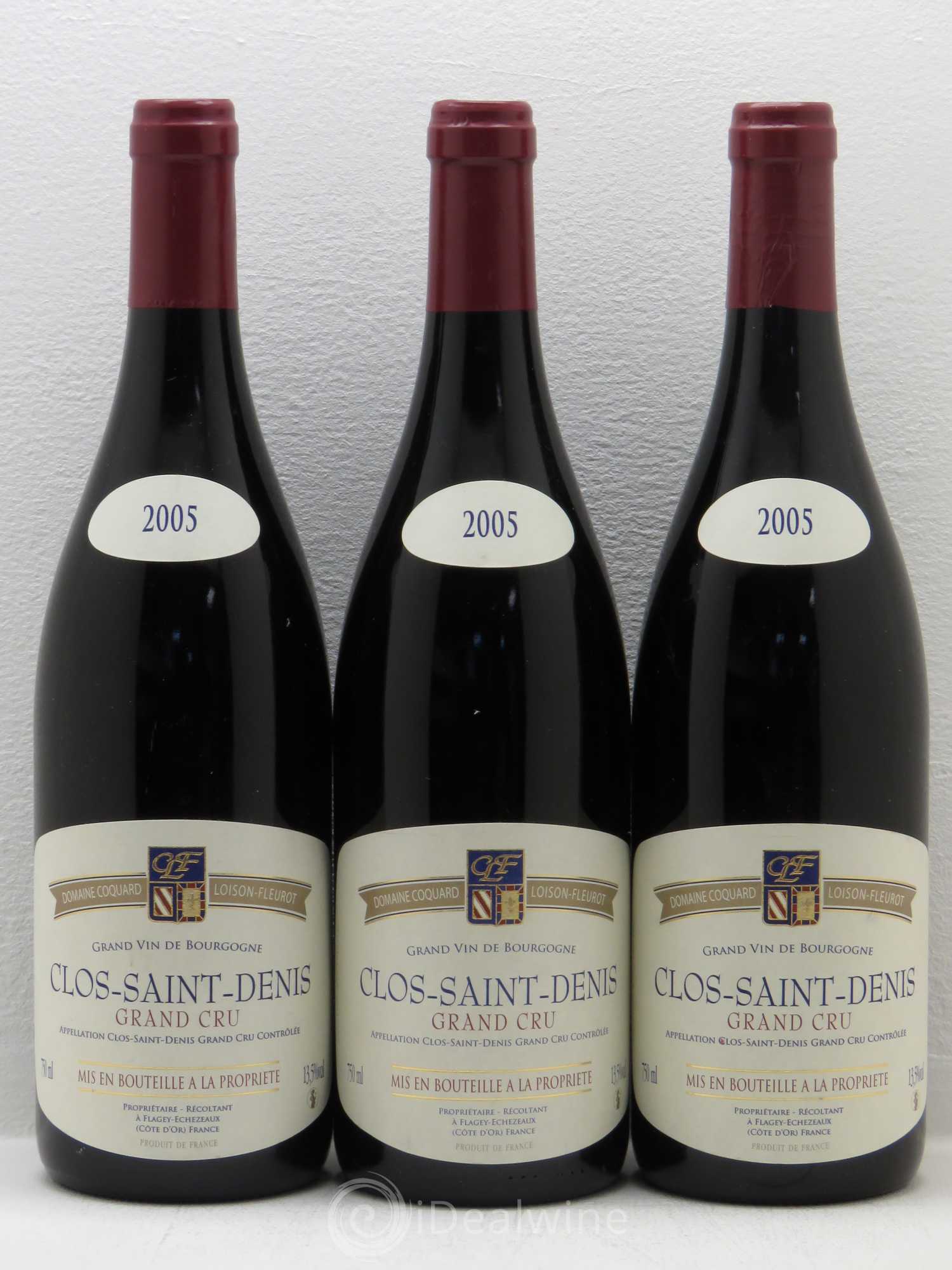 Clos Saint-Denis Grand Cru Coquard Loison Fleurot 2005 - Lot de 3 bouteilles - 0