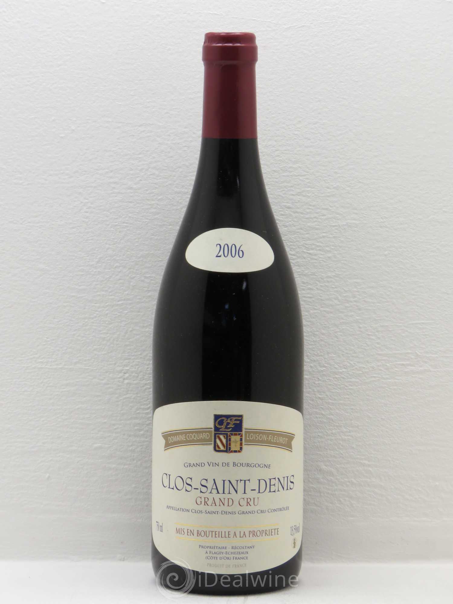 Clos Saint-Denis Grand Cru Coquard Loison Fleurot 2006 - Lot de 1 bouteille - 0