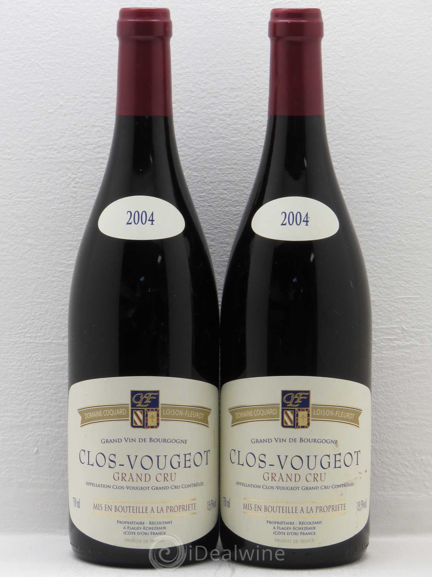 Clos de Vougeot Grand Cru Coquard Loison Fleuriot 2004 - Posten von 2 Flaschen - 0