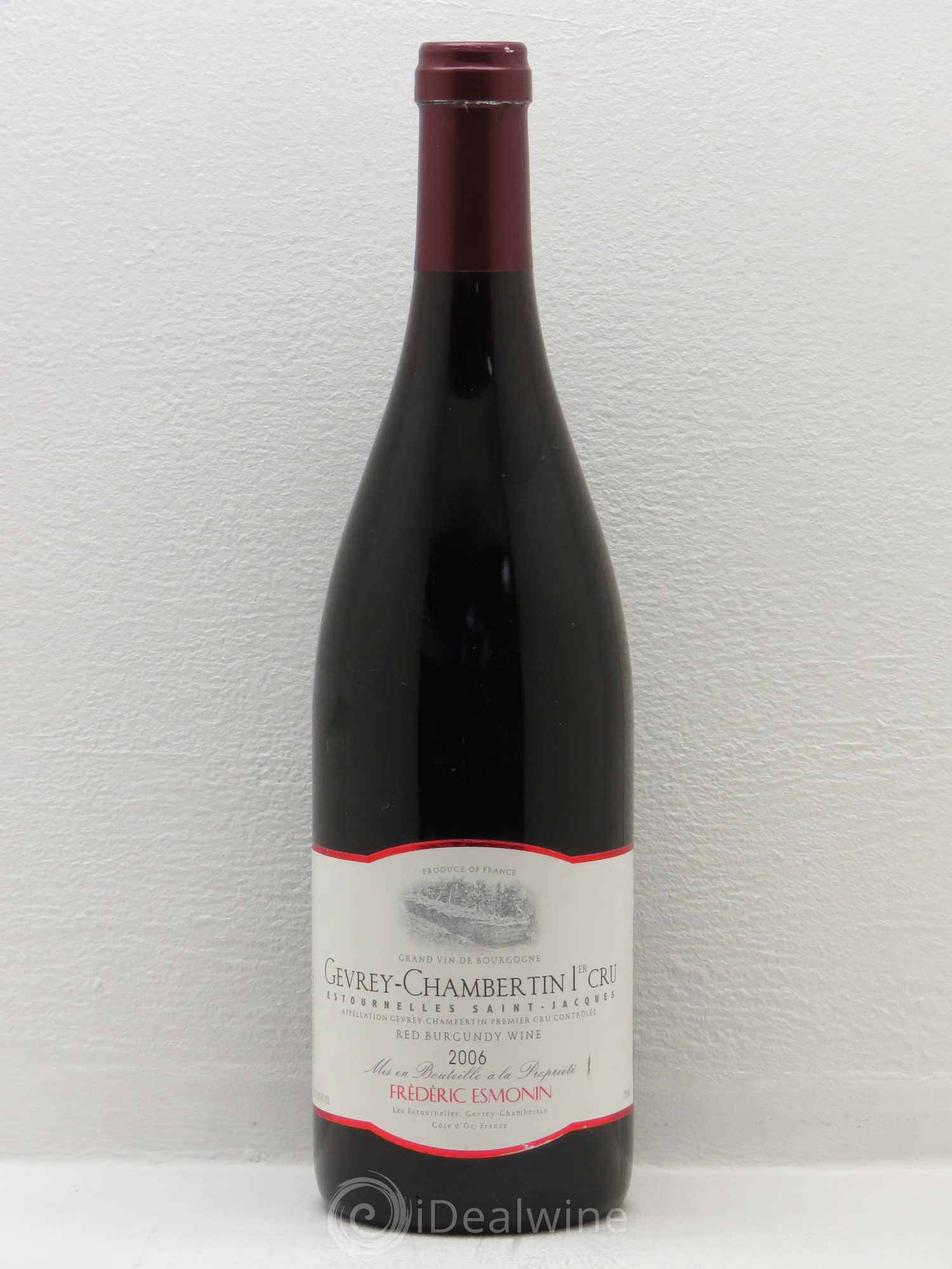 Gevrey-Chambertin 1er Cru Estournelles St Jacques Frederic Esmonin 2006 - Posten von 1 Flasche - 0