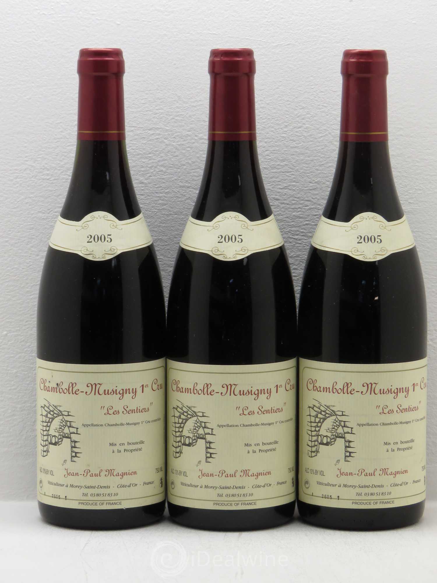 Chambolle-Musigny 1er Cru Les Sentiers Jean Paul Magnien 2005 - Lot de 6 bouteilles - 1