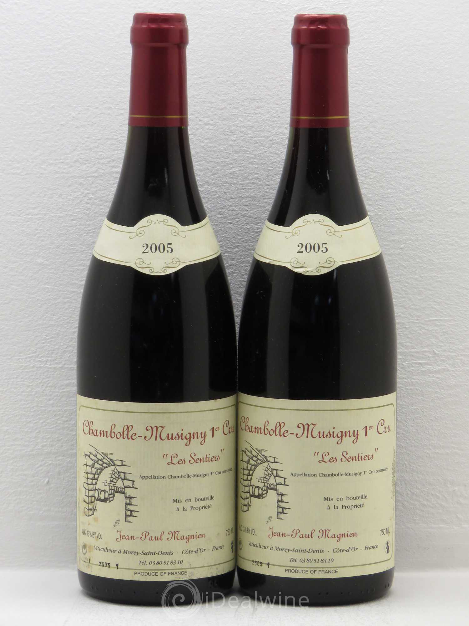 Chambolle-Musigny 1er Cru Les Sentiers Jean Paul Magnien 2005 - Lot de 2 bouteilles - 0