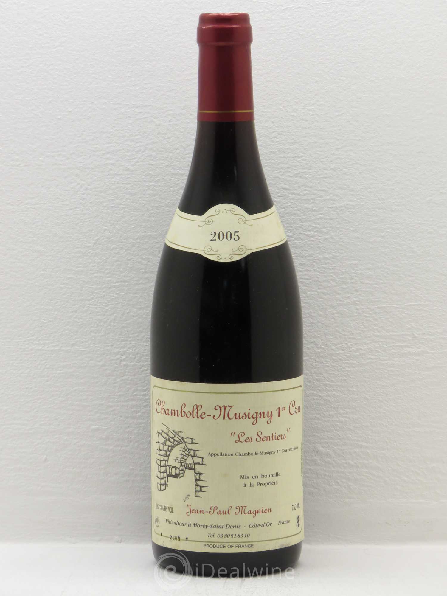 Chambolle-Musigny 1er Cru Les Sentiers Jean Paul Magnien 2005 - Lot de 1 bouteille - 0