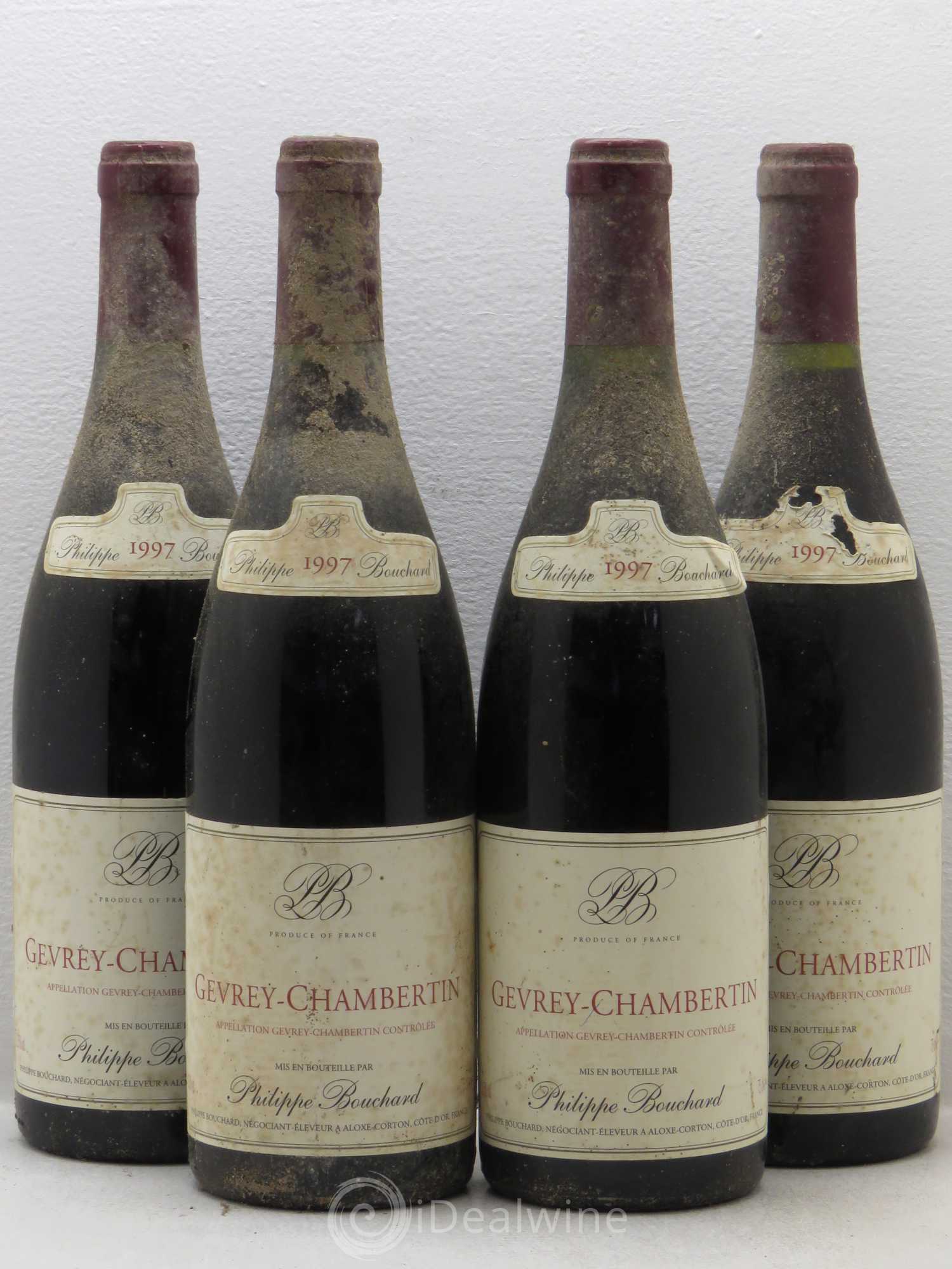 Gevrey-Chambertin Philippe Bouchard 1997 - Lot de 4 bouteilles - 0