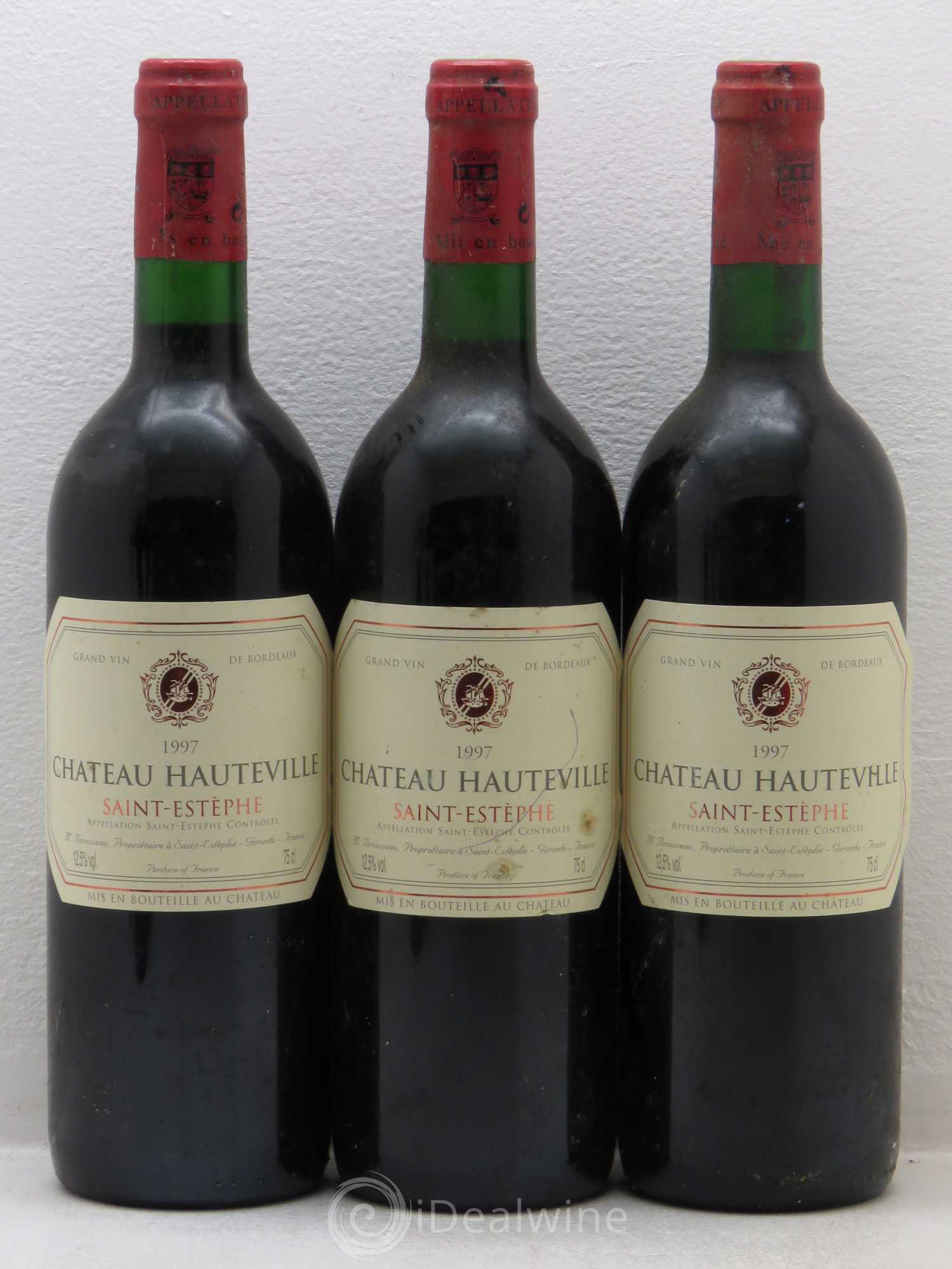 Bordeaux Chateau Hauteville Saint Estephe (sans prix de réserve) 1997 - Posten von 5 Flaschen - 1