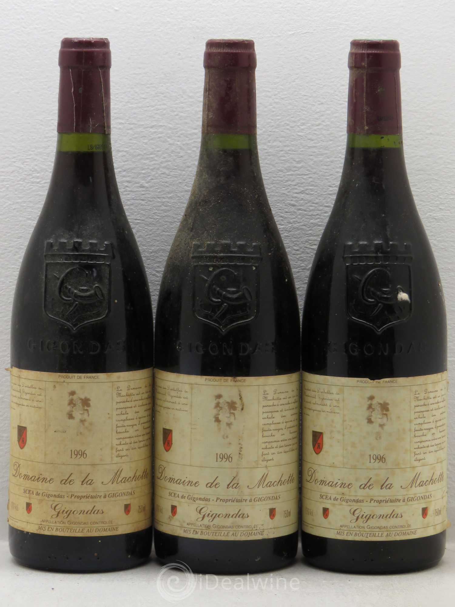 Gigondas Domaine De La Machotte (sans prix de réserve) 1996 - Posten von 6 Flaschen - 2