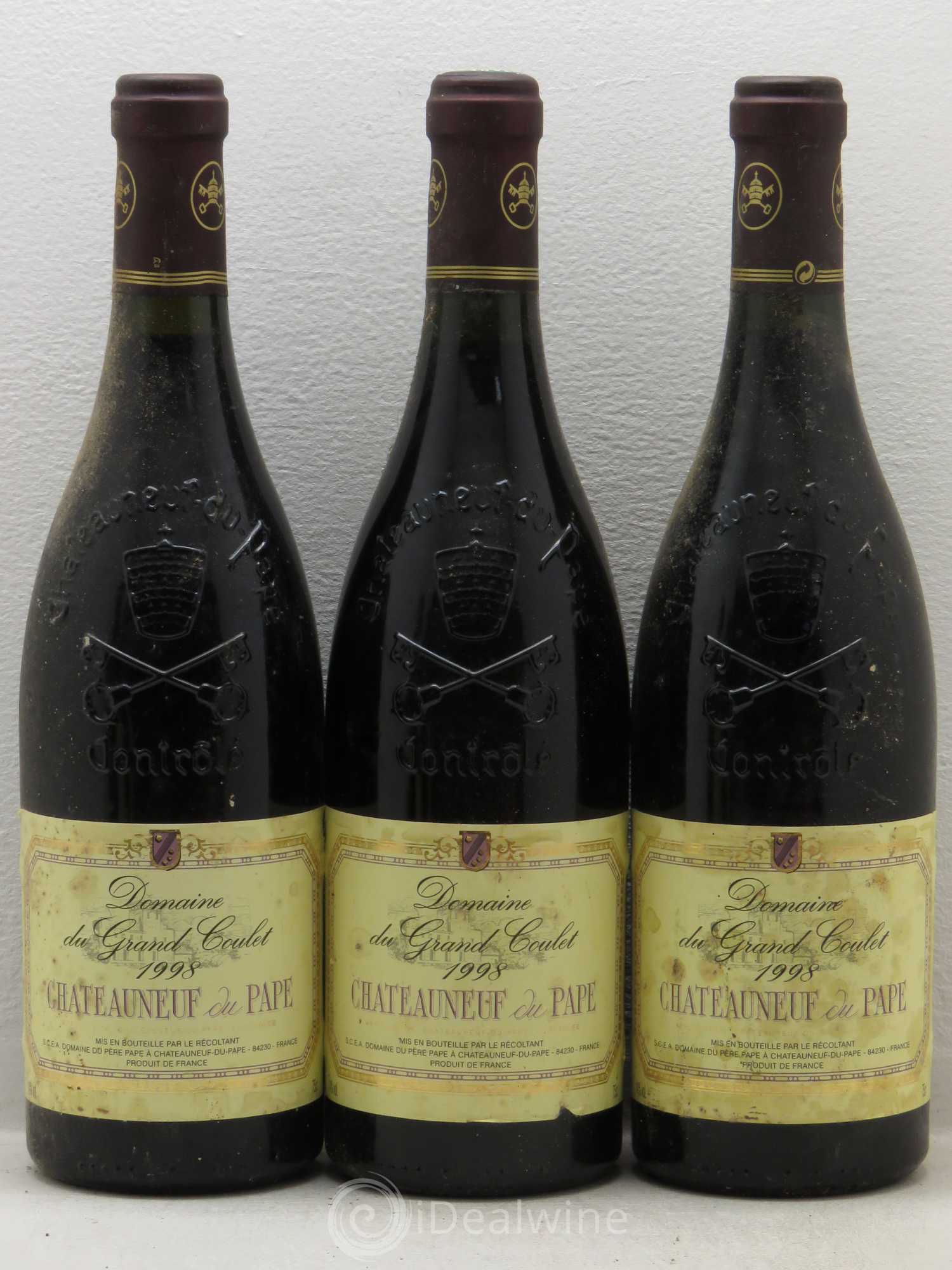 Châteauneuf-du-Pape Domaine Grand Coulet 1998 - Lot de 5 bouteilles - 1