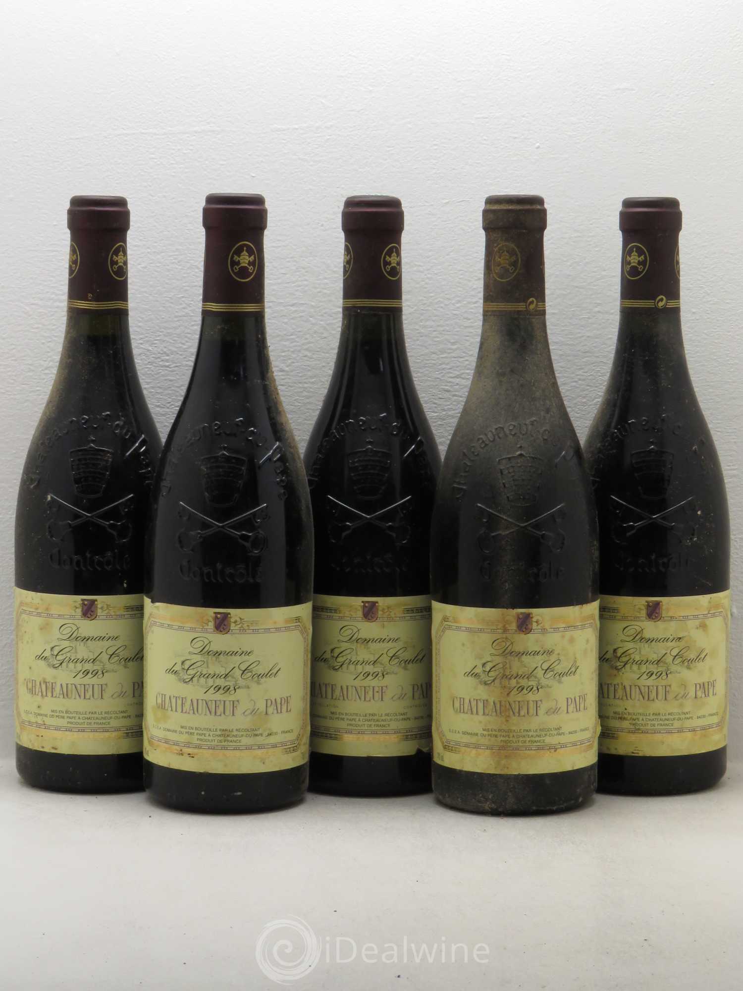 Châteauneuf-du-Pape Domaine Grand Coulet 1998 - Lot de 5 bouteilles - 0