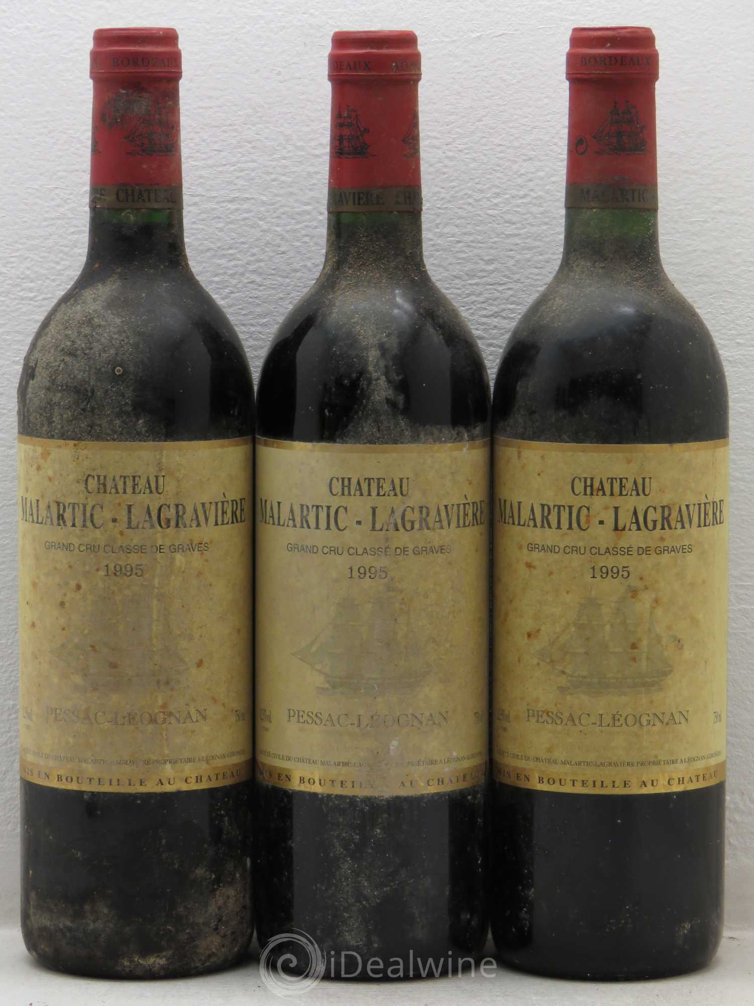 Château Malartic-Lagravière Cru Classé de Graves 1995 - Lot de 5 bouteilles - 1