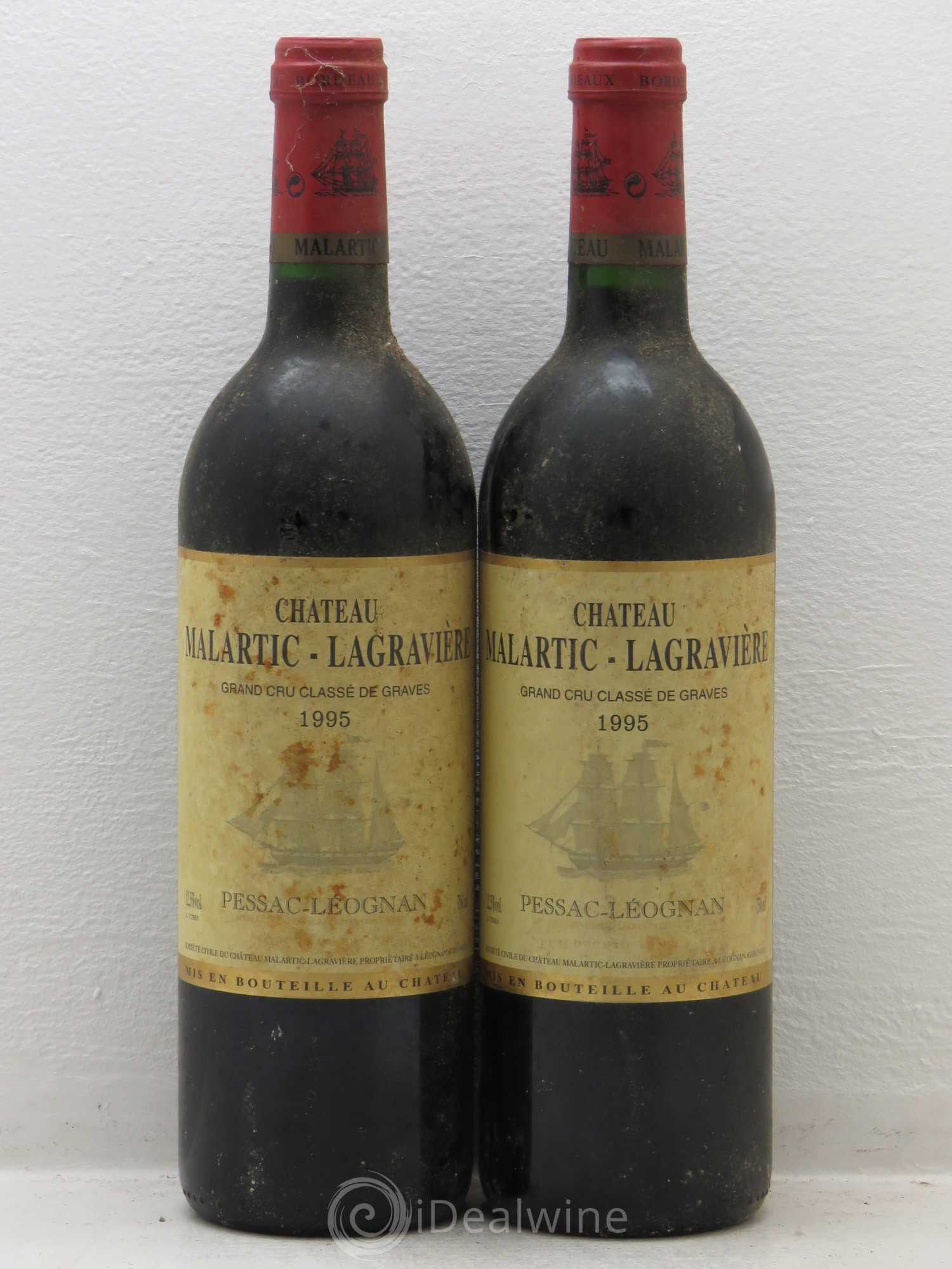 Château Malartic-Lagravière Cru Classé de Graves 1995 - Lot de 5 bouteilles - 2