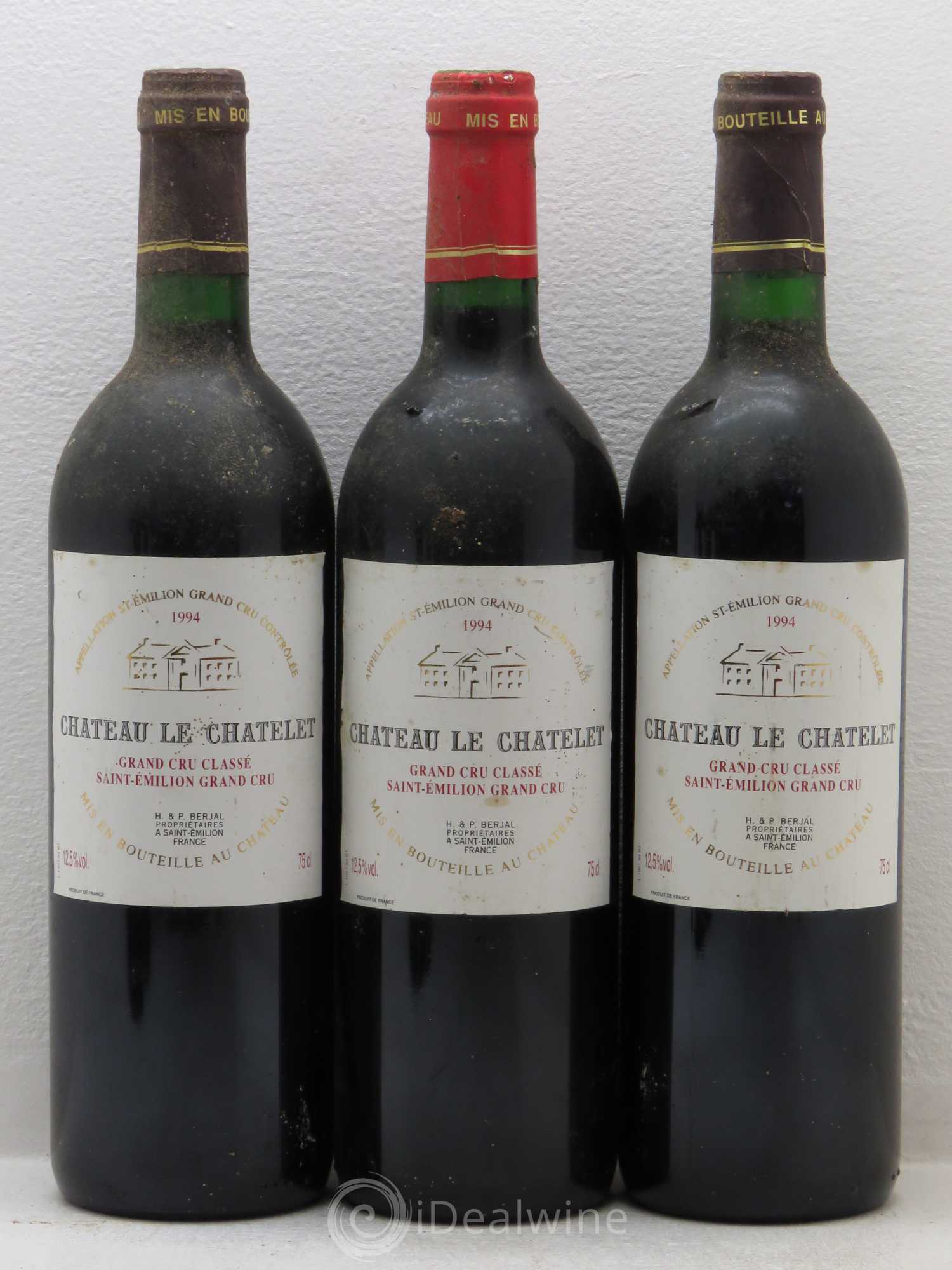 Saint-Émilion Grand Cru Chateau Le Chatelet (sans prix de réserve) 1994 - Posten von 5 Flaschen - 1