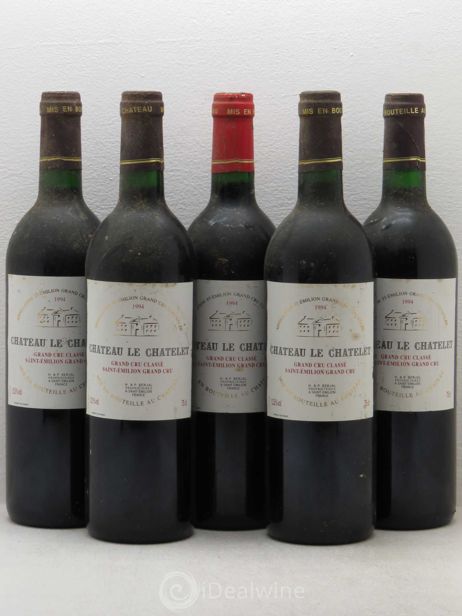 Saint-Émilion Grand Cru Chateau Le Chatelet (sans prix de réserve) 1994 - Posten von 5 Flaschen - 0