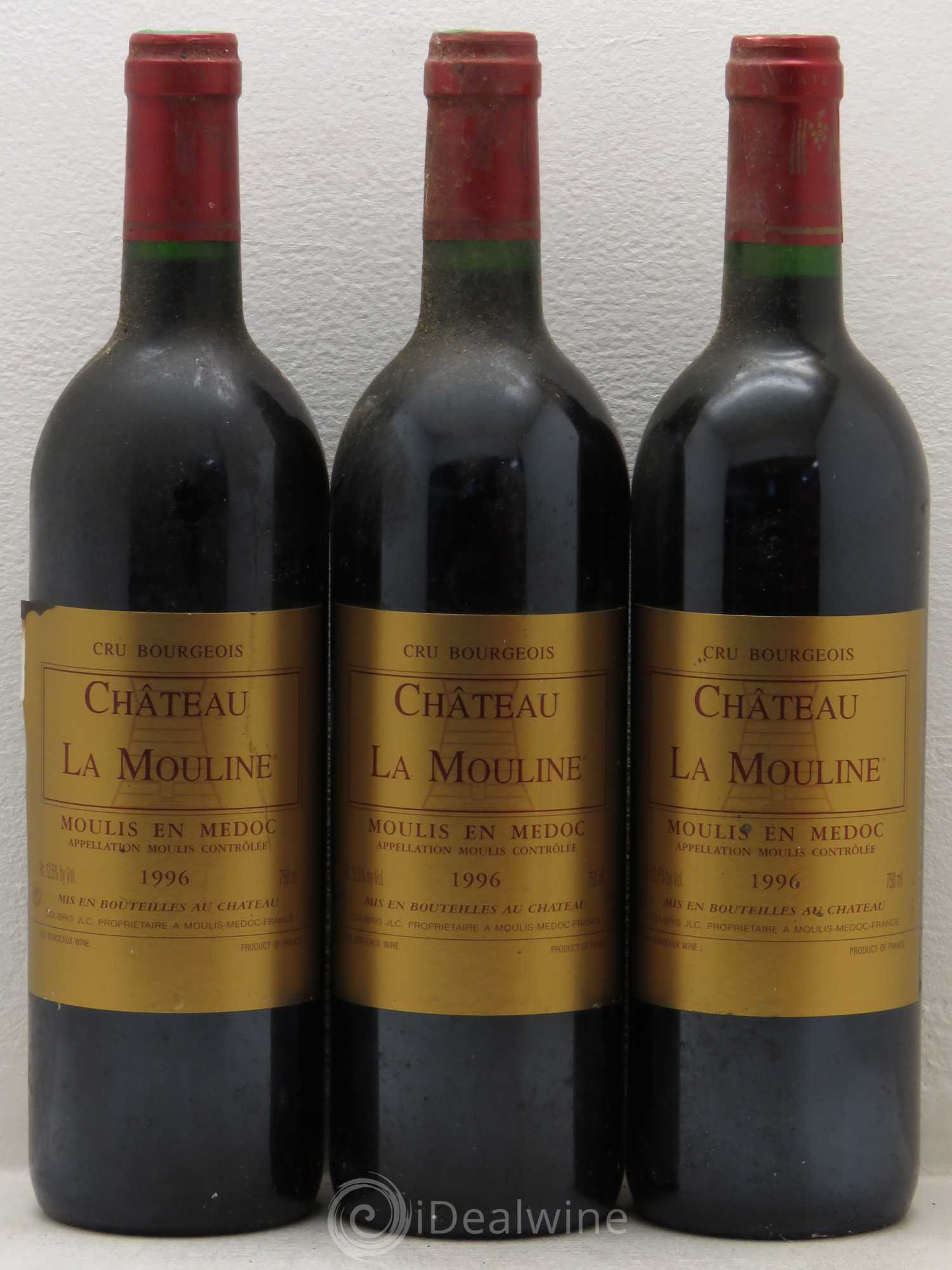 Bordeaux Chateau La Mouline Moulis En Medoc (sans prix de réserve) 1996 - Posten von 6 Flaschen - 2