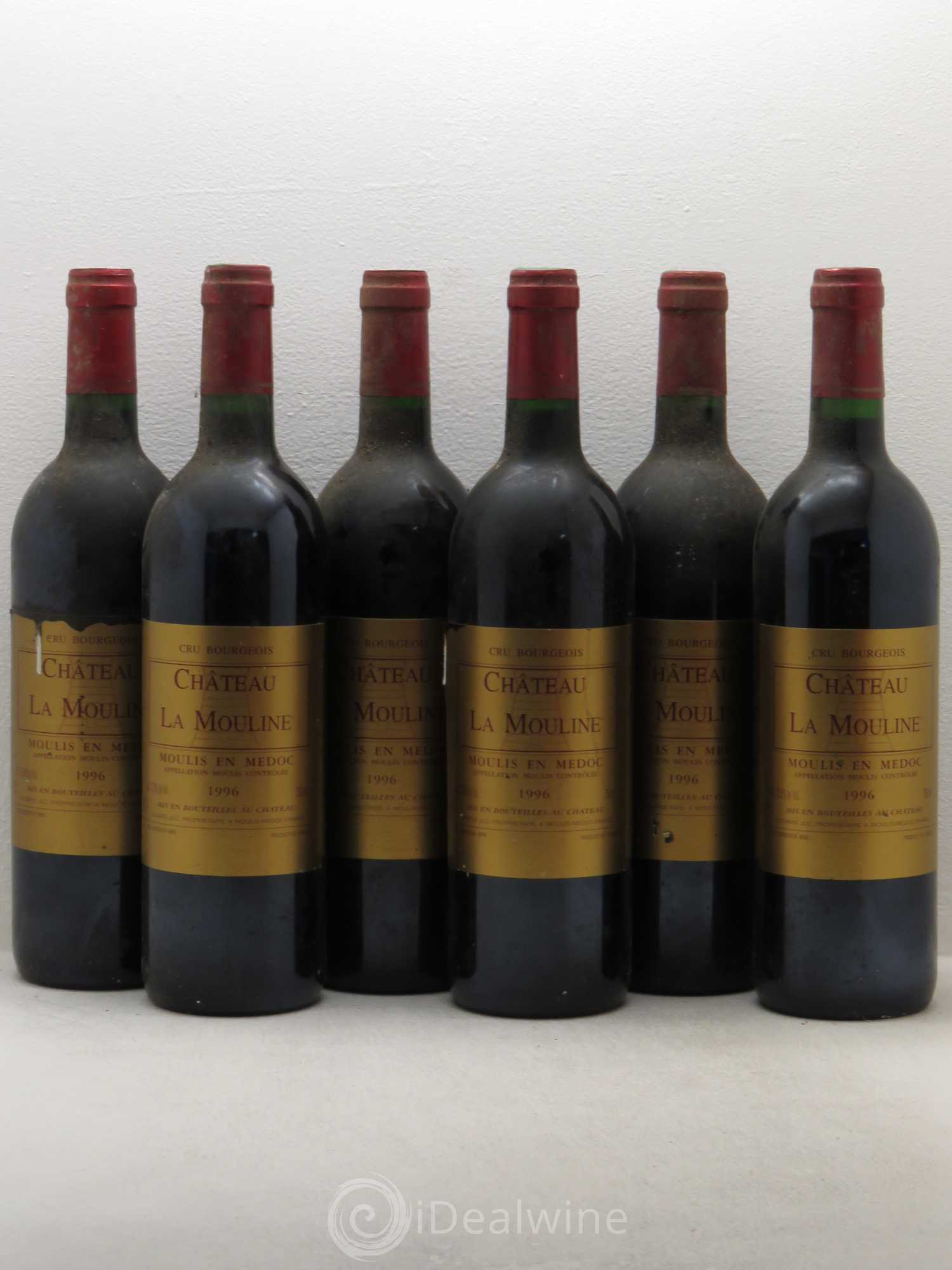 Bordeaux Chateau La Mouline Moulis En Medoc (sans prix de réserve) 1996 - Posten von 6 Flaschen - 0
