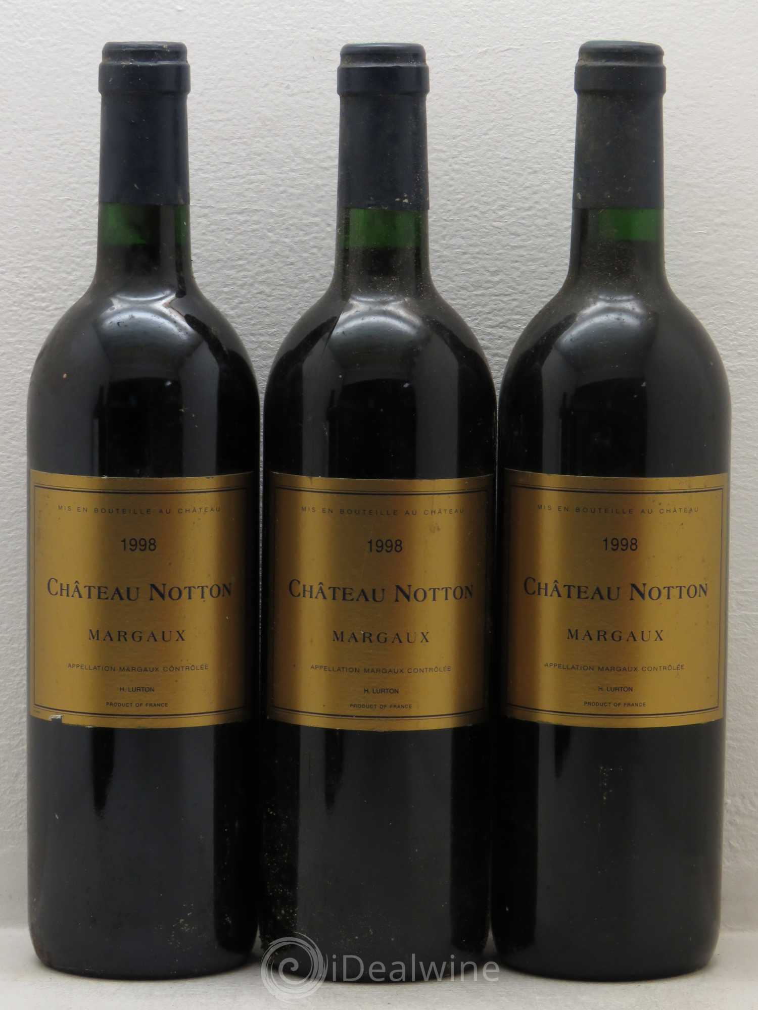 Bordeaux Margaux Chateau Notton 1998 - Posten von 5 Flaschen - 1