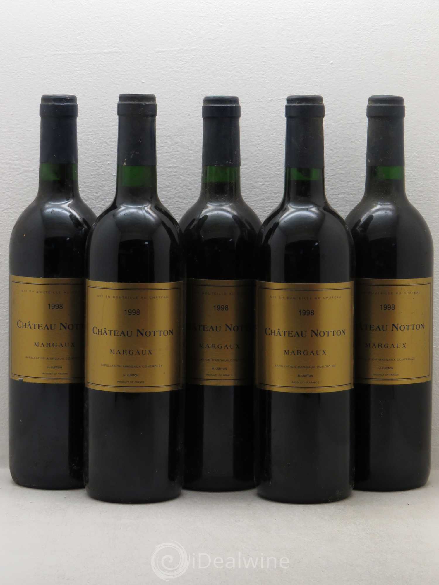 Bordeaux Margaux Chateau Notton 1998 - Posten von 5 Flaschen - 0