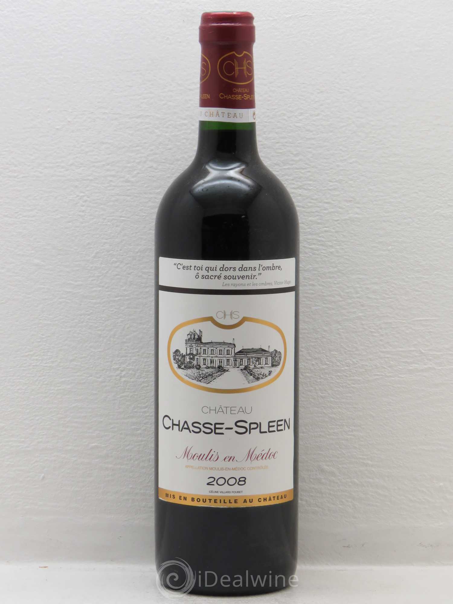 Château Chasse Spleen 2008 - Lot de 1 bouteille - 0
