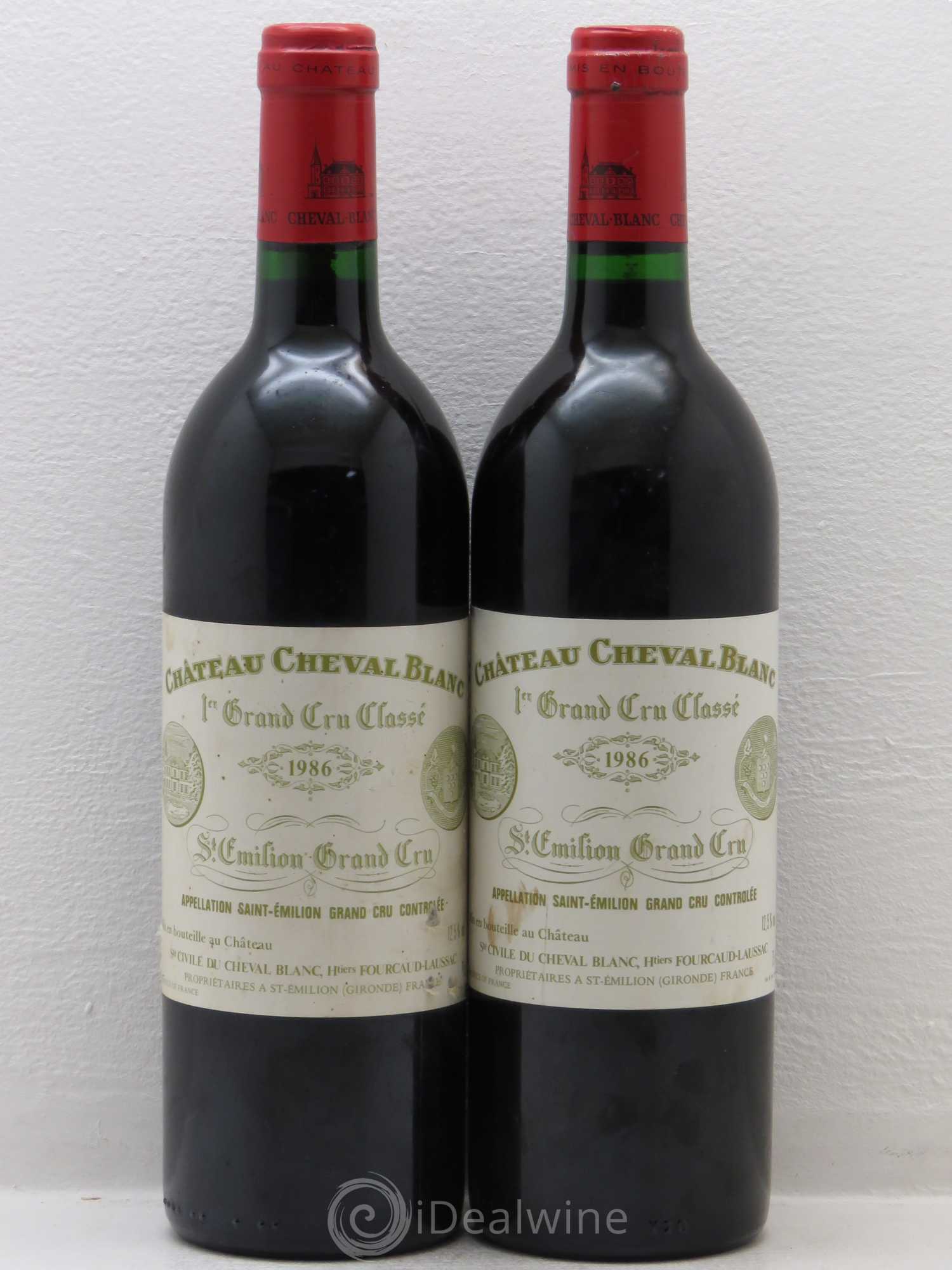 Château Cheval Blanc 1er Grand Cru Classé A 1986 - Lot de 2 bouteilles - 0